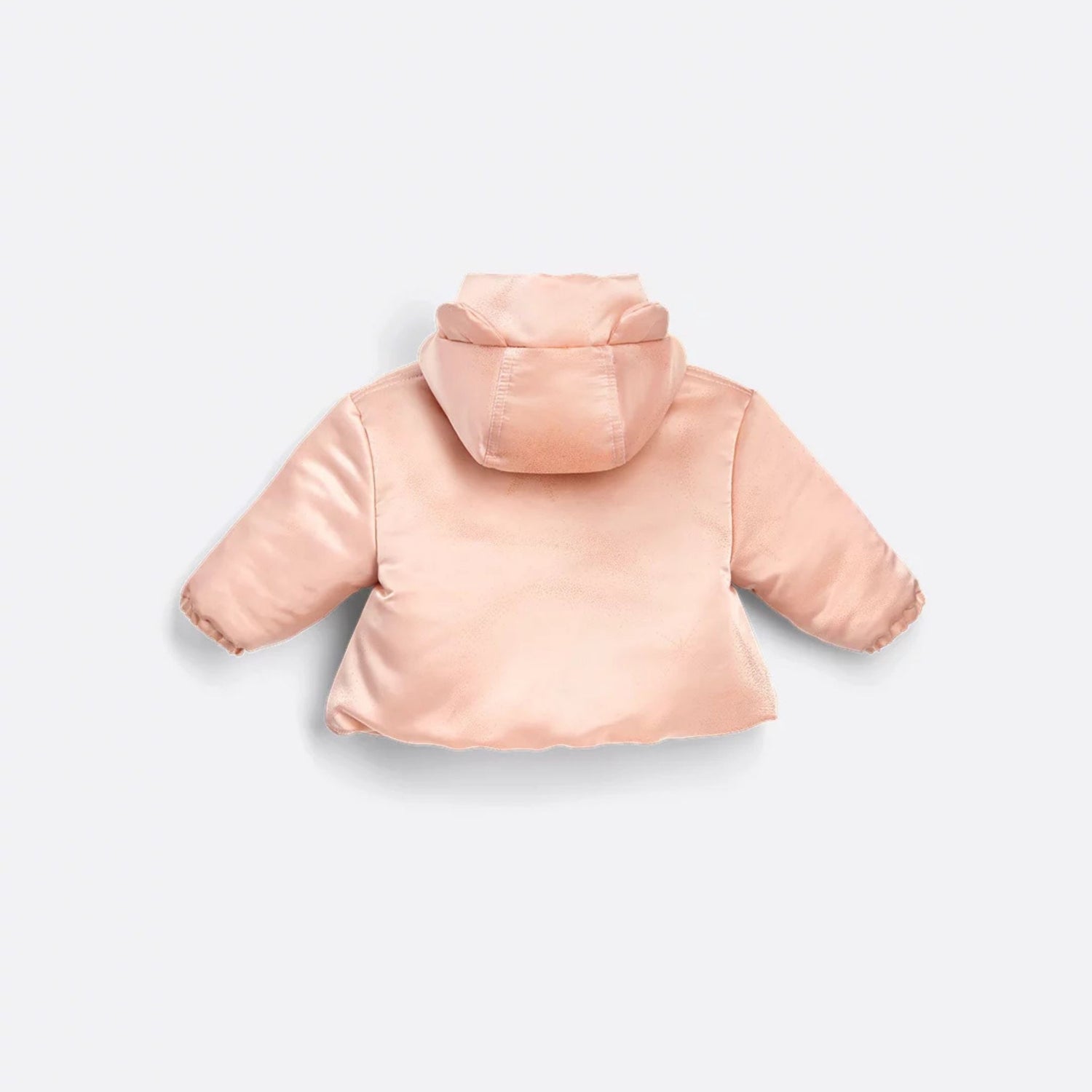 Dior Baby Hooded Down Jacket Pink Satin Jacquard Copper Constellation, Back