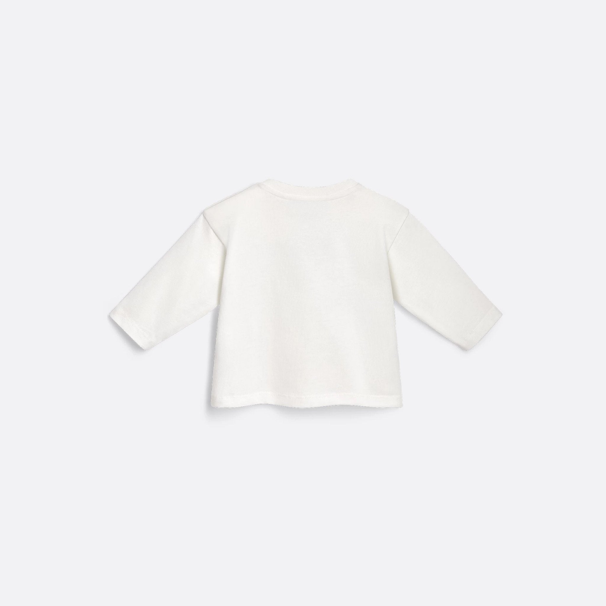 Dior Baby Long-Sleeved T-Shirt Ivory Cotton Jersey, Back