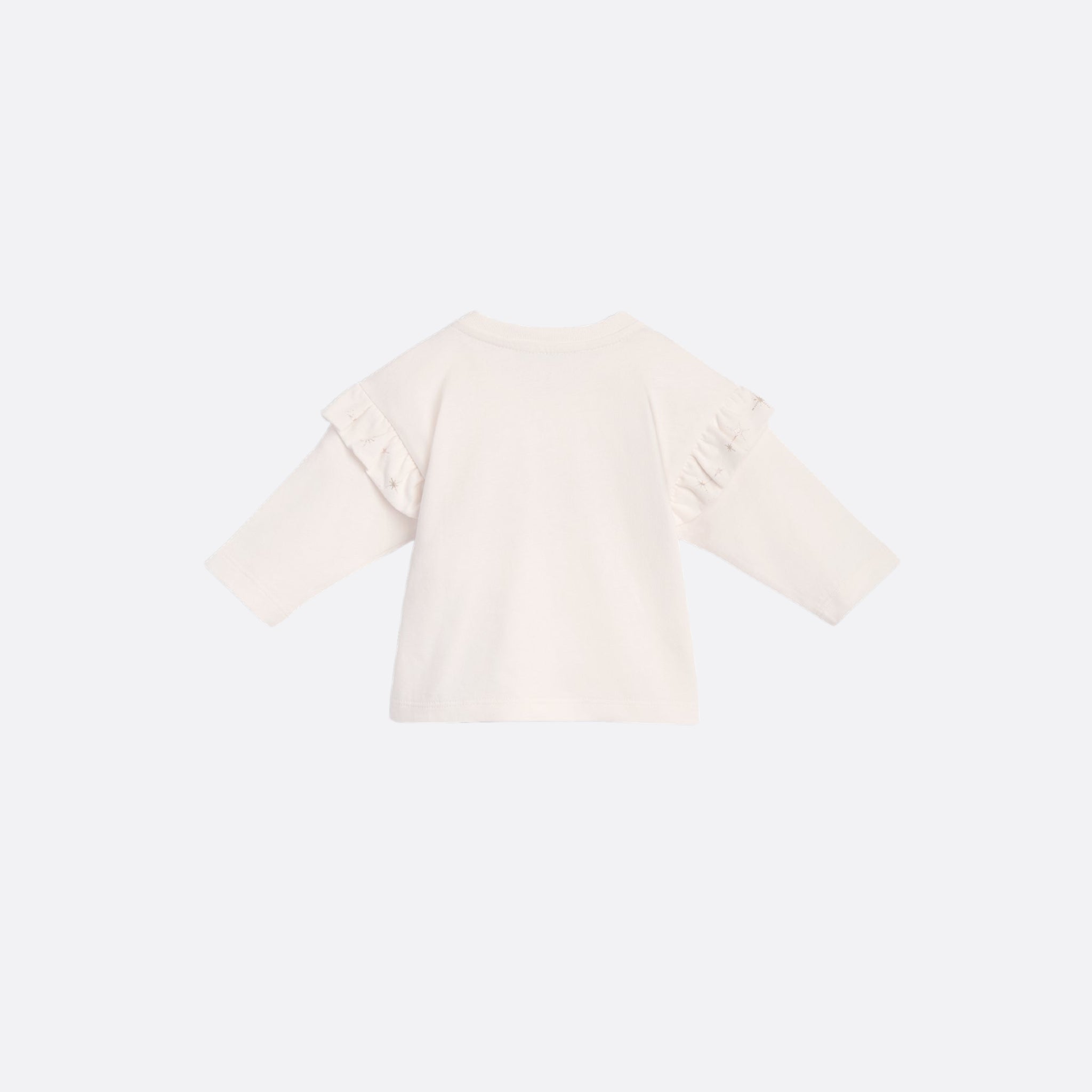 Dior Baby Long-Sleeved T-Shirt Vanilla White Cotton Jersey, Back