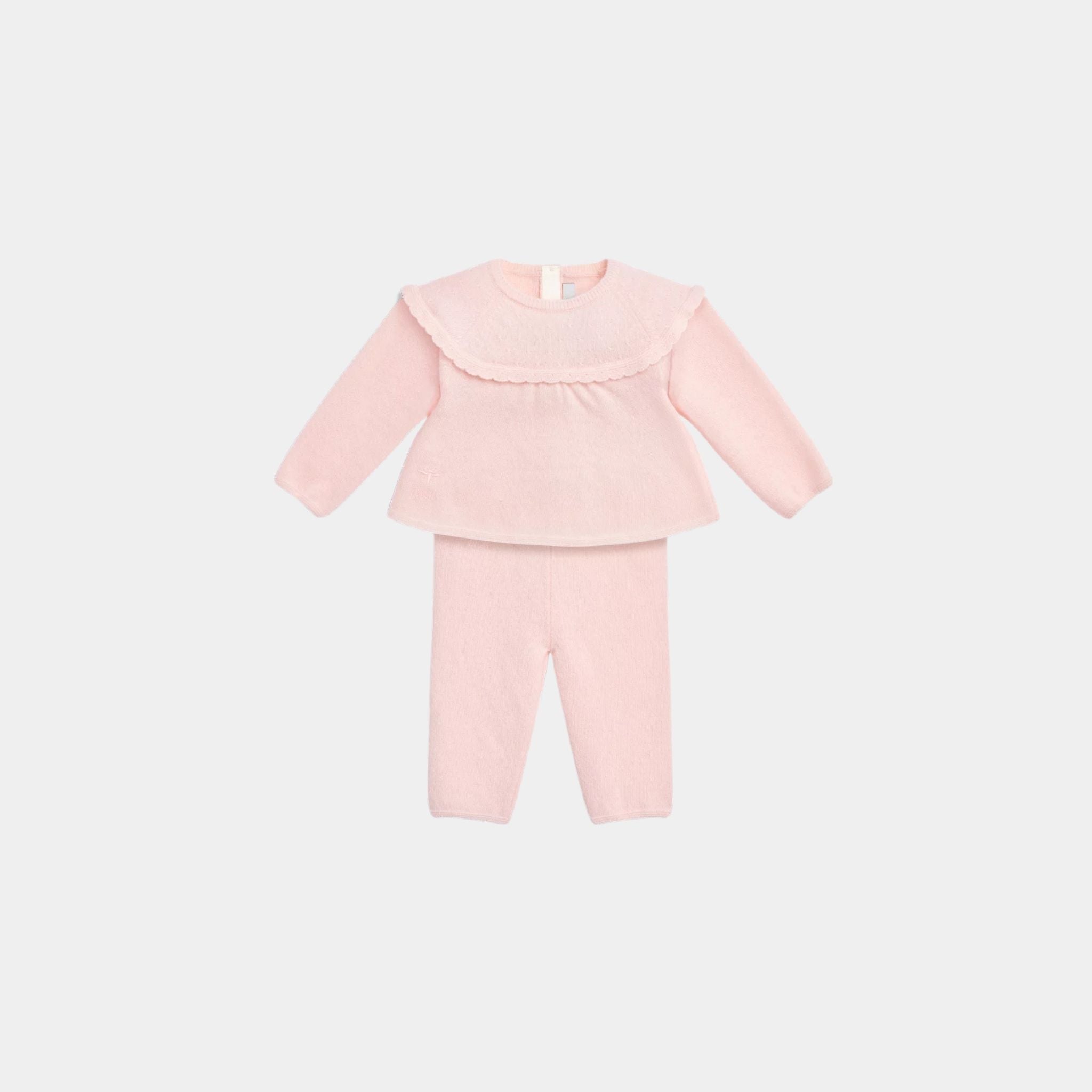 Dior Baby Outfit Pale Pink Wool and Cashmere Knit, Set