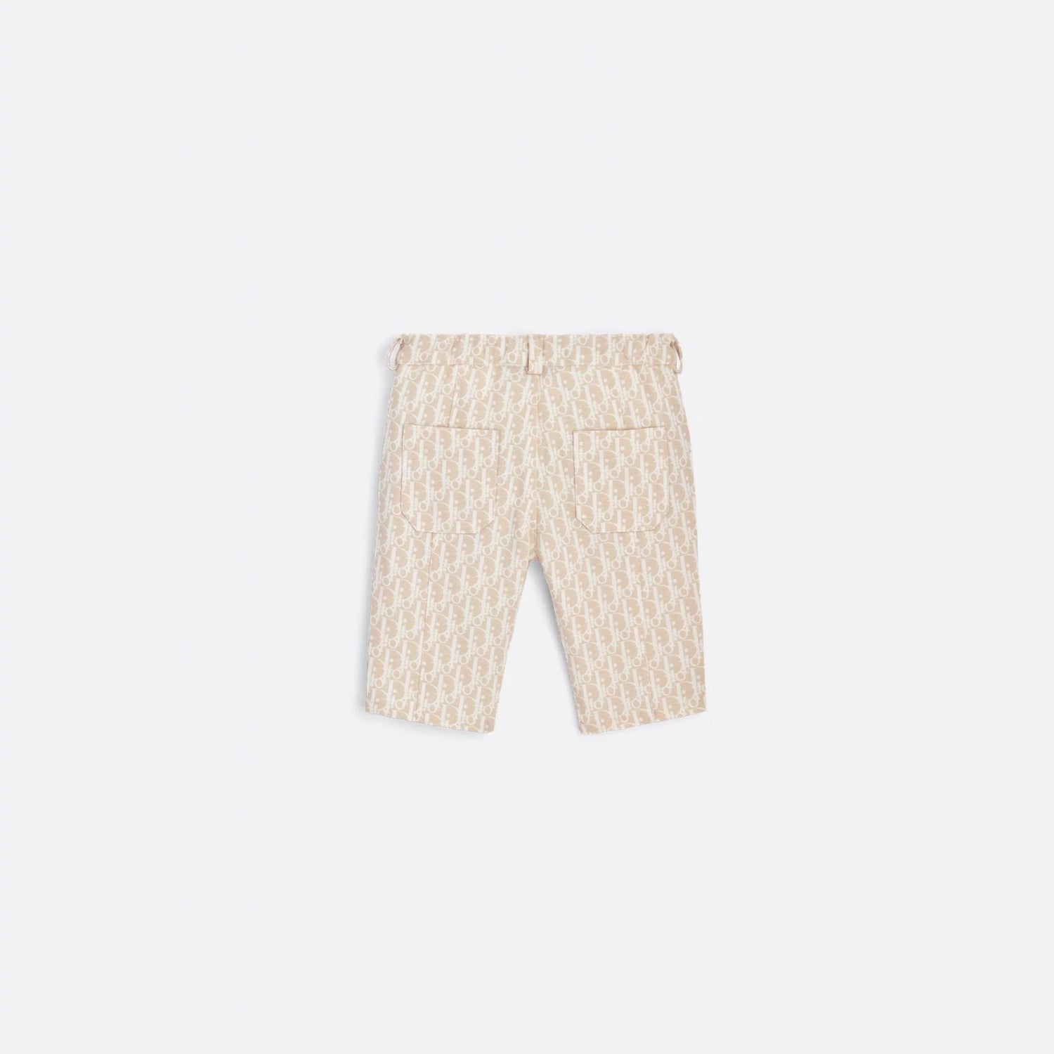 Dior Baby Pants Beige Basket Weave Cotton Ivory Dior Oblique Motif, Back