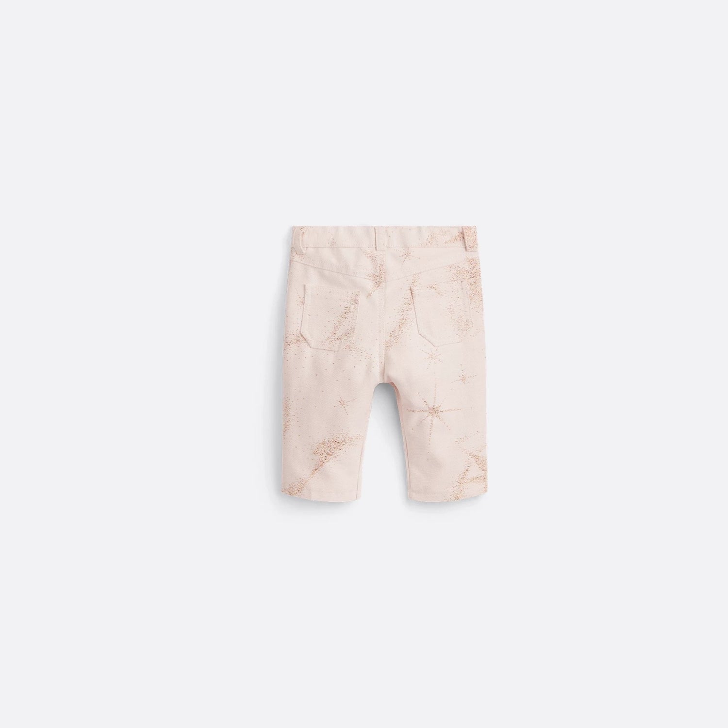 Dior Baby Pants Pale Pink Cotton Gabardine Copper Jacquard Motif, Back