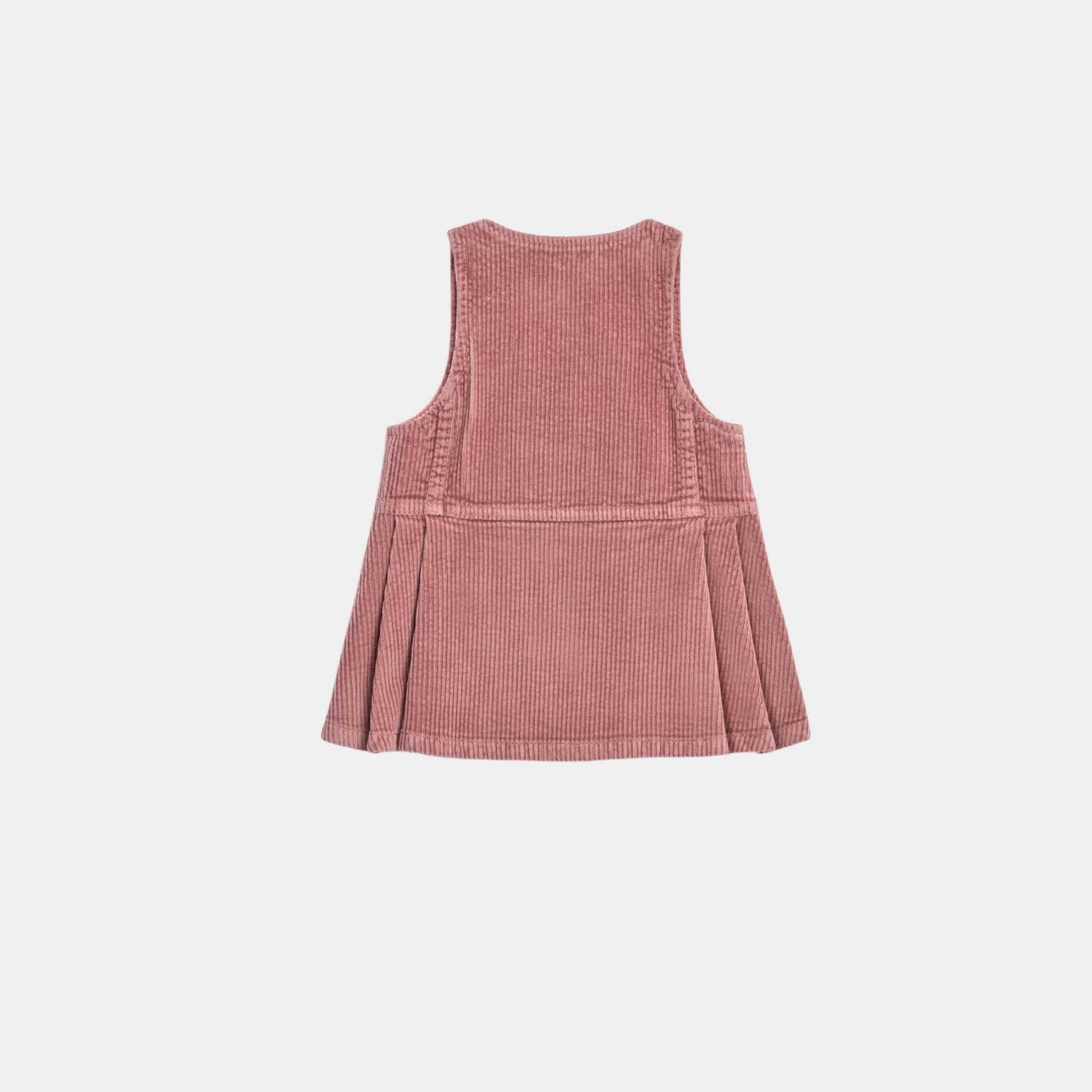 Dior Baby Pinafore Dress Antique Pink Corduroy, Back