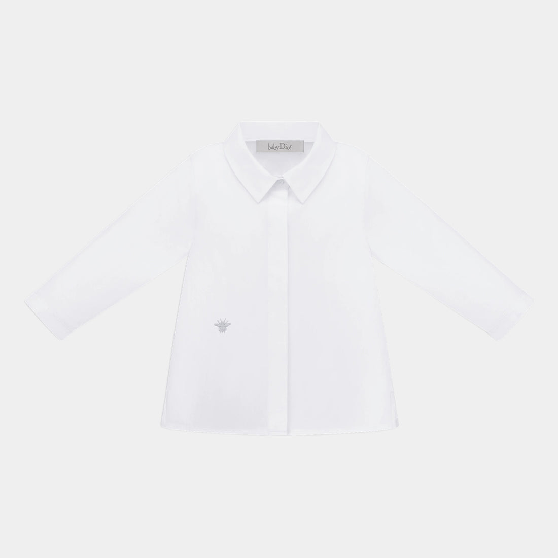 Dior Baby Shirt White Cotton-Blend Poplin, Front