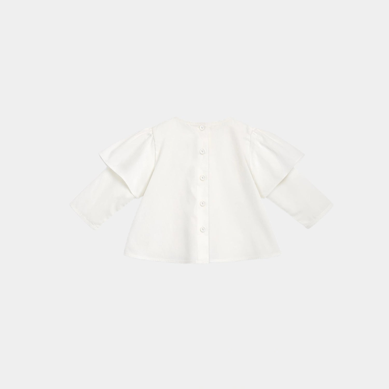 Dior Baby Shirt White Cotton Poplin, Close, Back