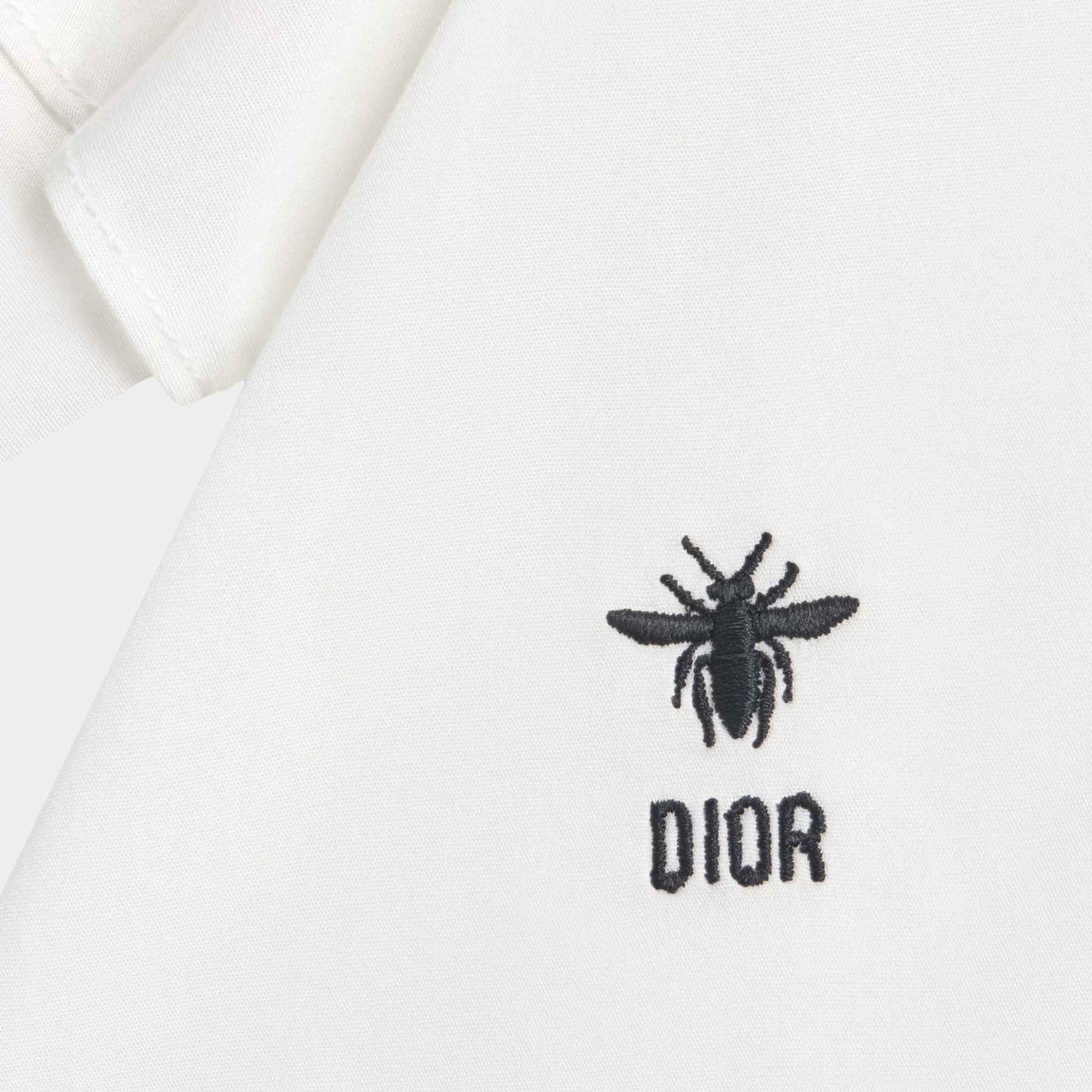 Dior Baby Shirt White Cotton Poplin, Close