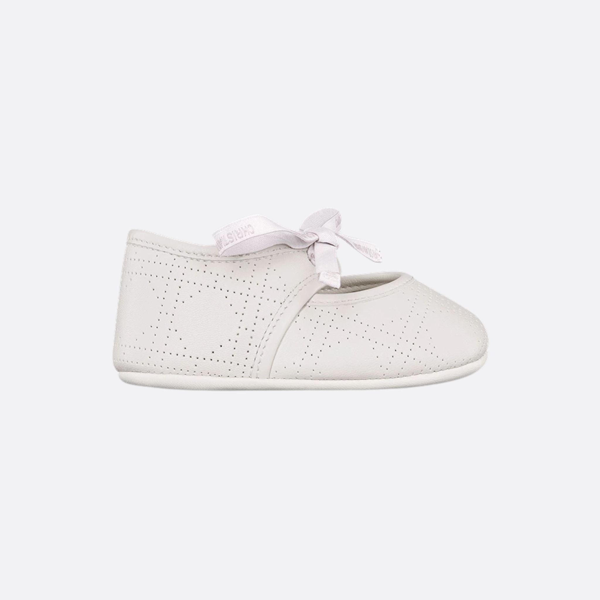 Dior Baby Slipper Ivory Cannage Lambskin, SideView