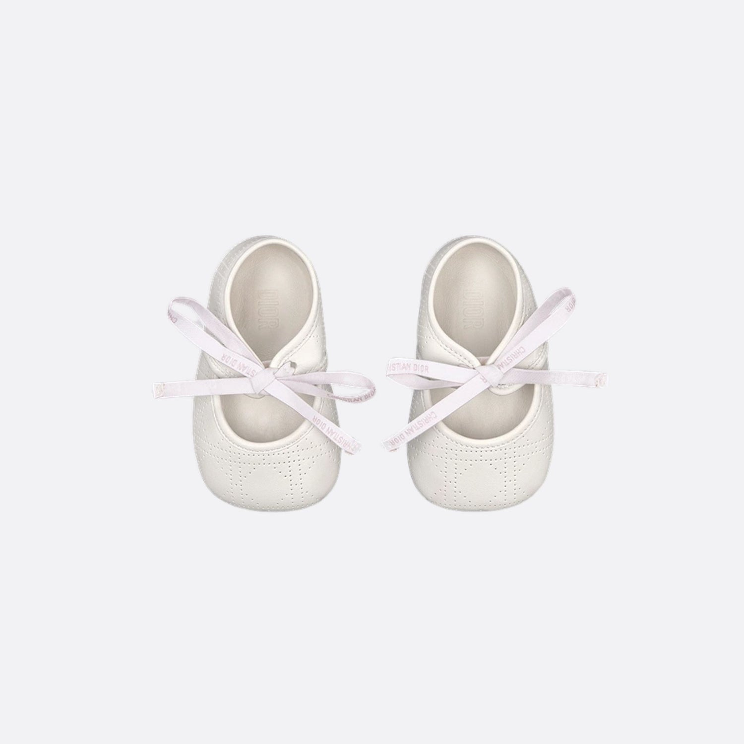 Dior Baby Slipper Ivory Cannage Lambskin, TopView