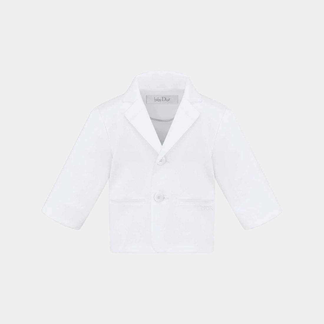 Dior Baby Suit Jacket White Cotton Blend, White, Front