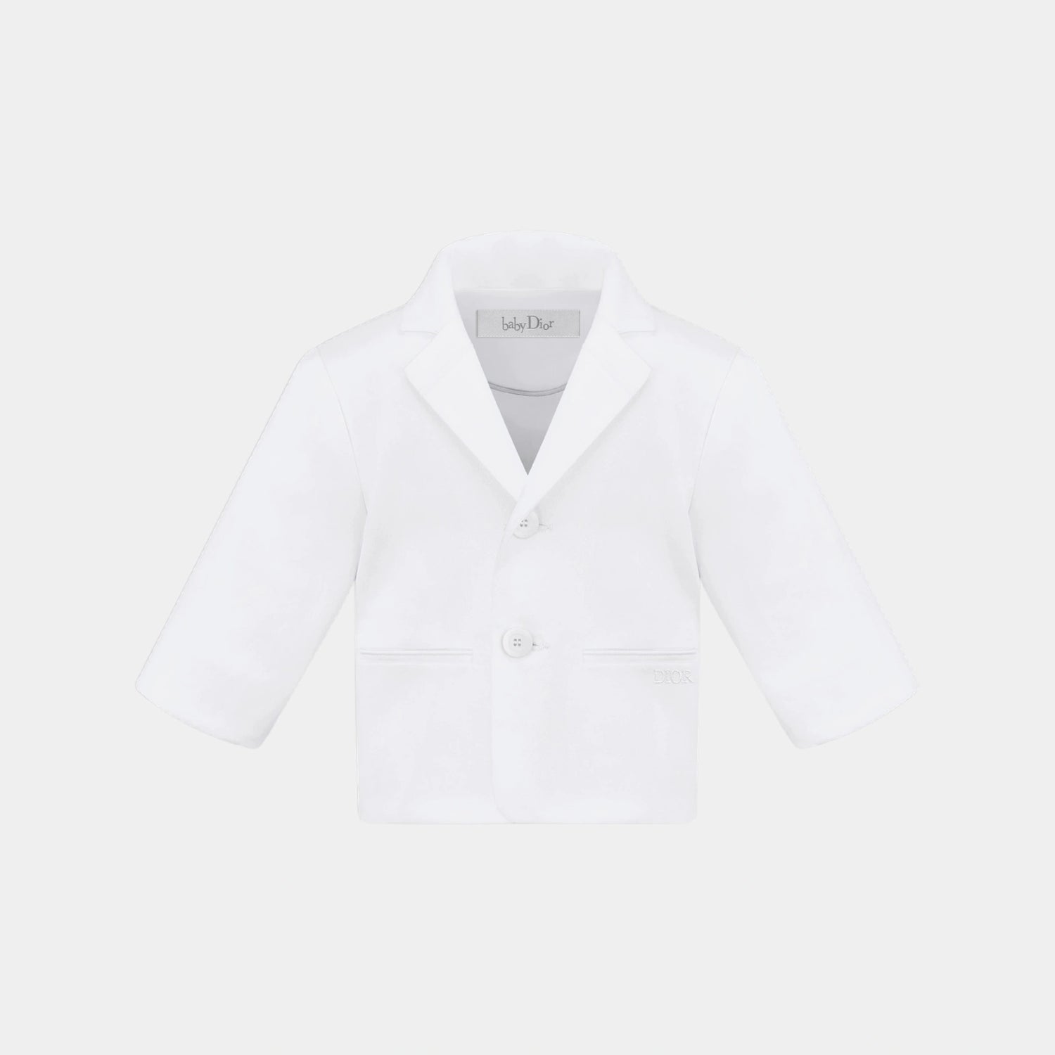 Dior Baby Suit Jacket White Cotton Blend, White, Front