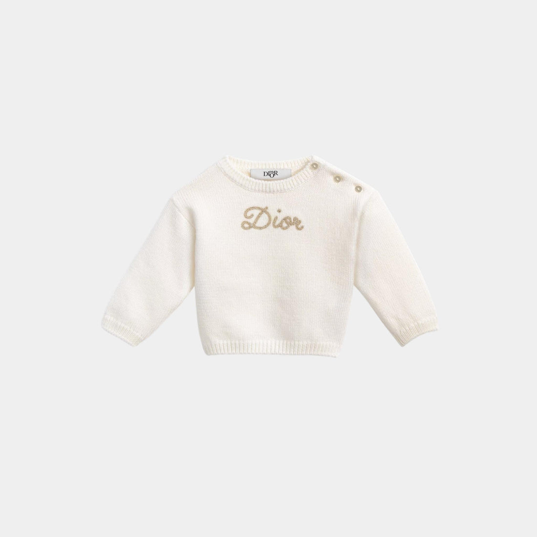 Dior Baby Sweater Ivory Wool Knit, Front