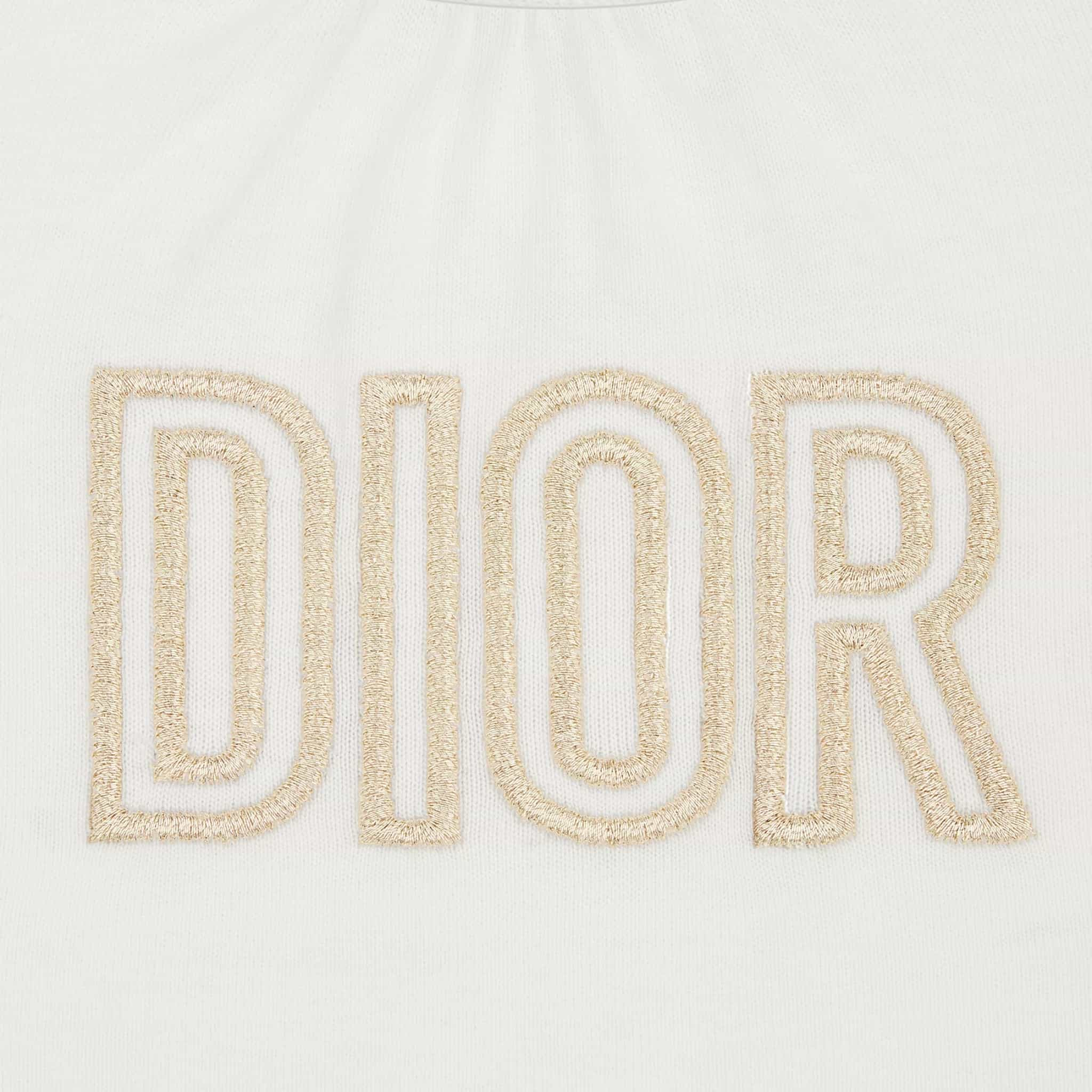 Dior Baby T-Shirt Cotton Jersey, Ivory, Vlose