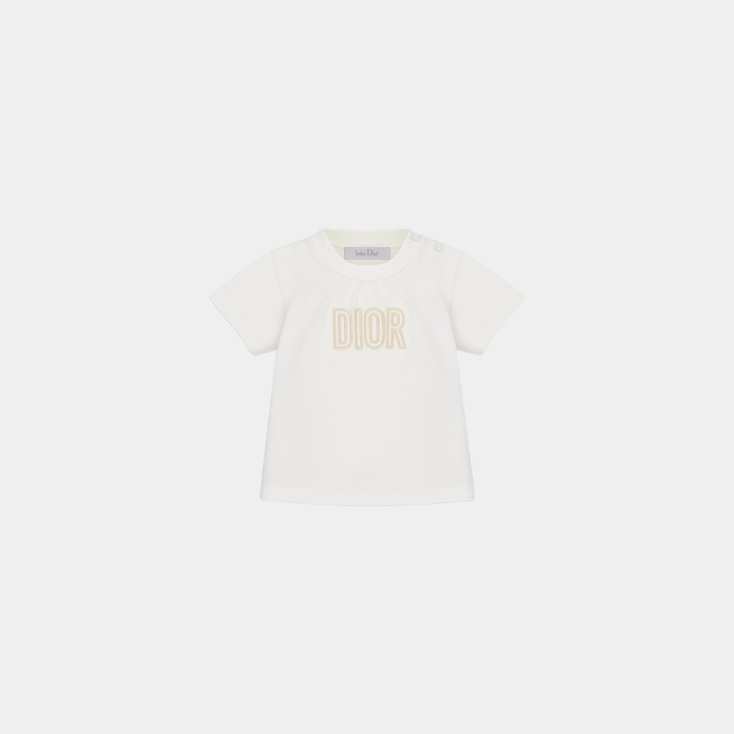 Dior Baby T-Shirt Cotton Jersey, Ivory, Front