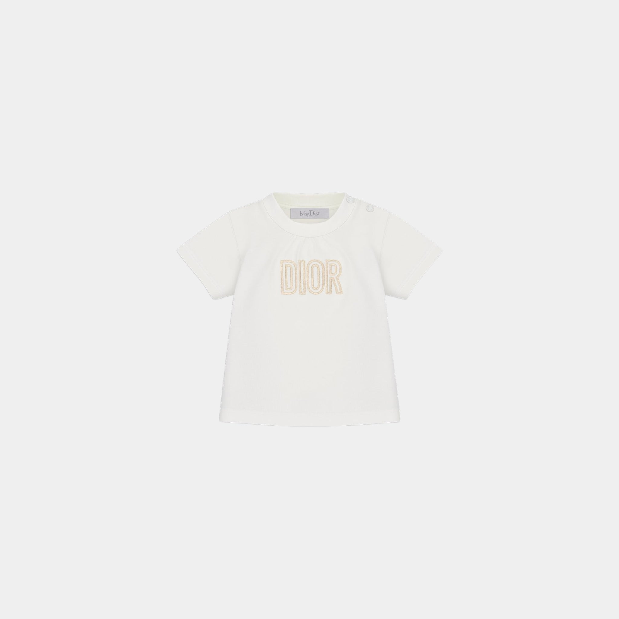 Dior Baby T-Shirt Cotton Jersey, Ivory, Front