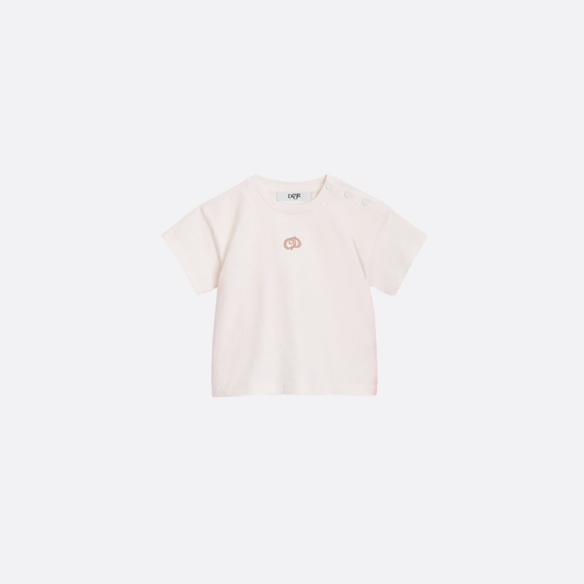 Dior Baby T-Shirt Vanilla White Cotton Jersey, Front