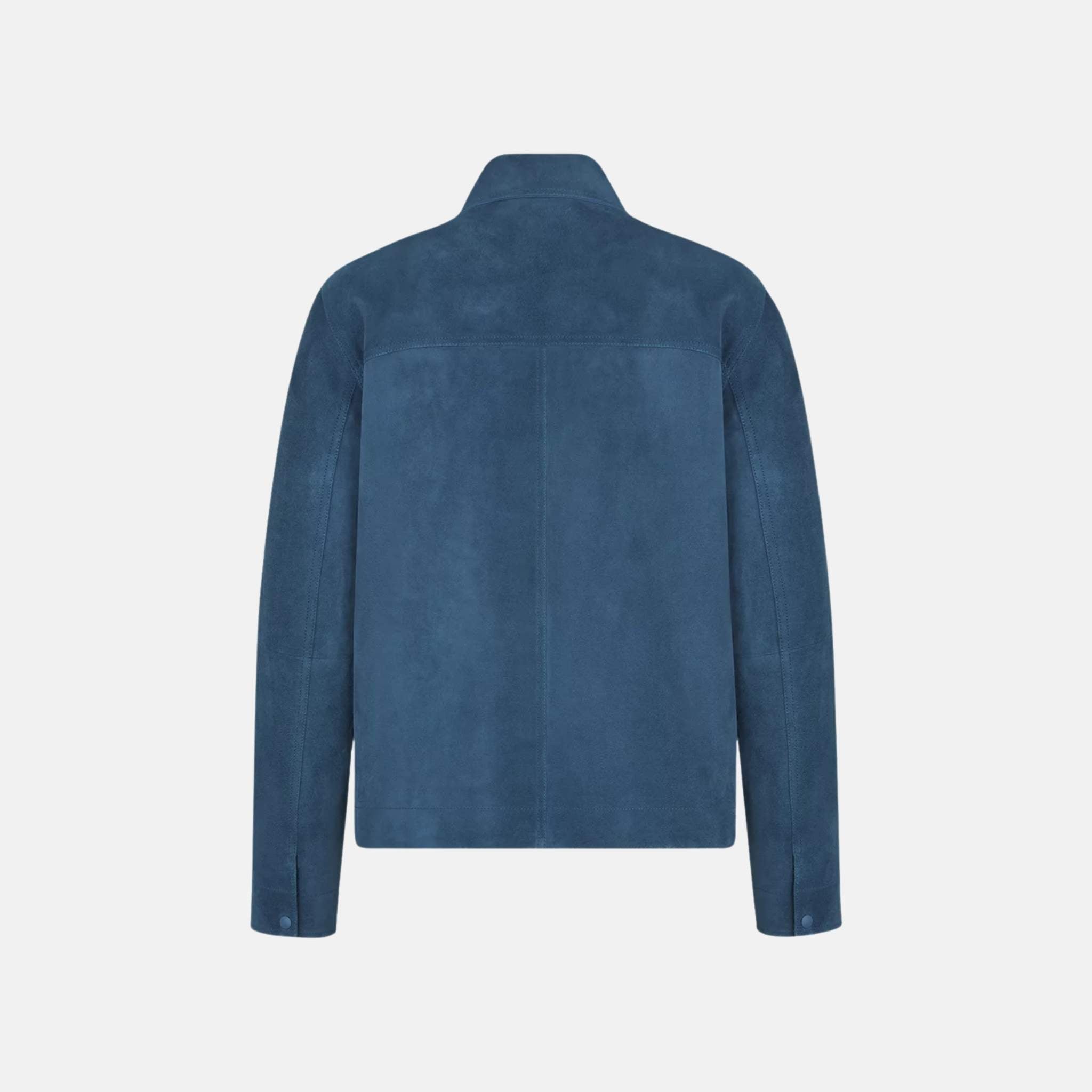 Dior Blouson Jacket In Lambskin, Dark Blue, Back