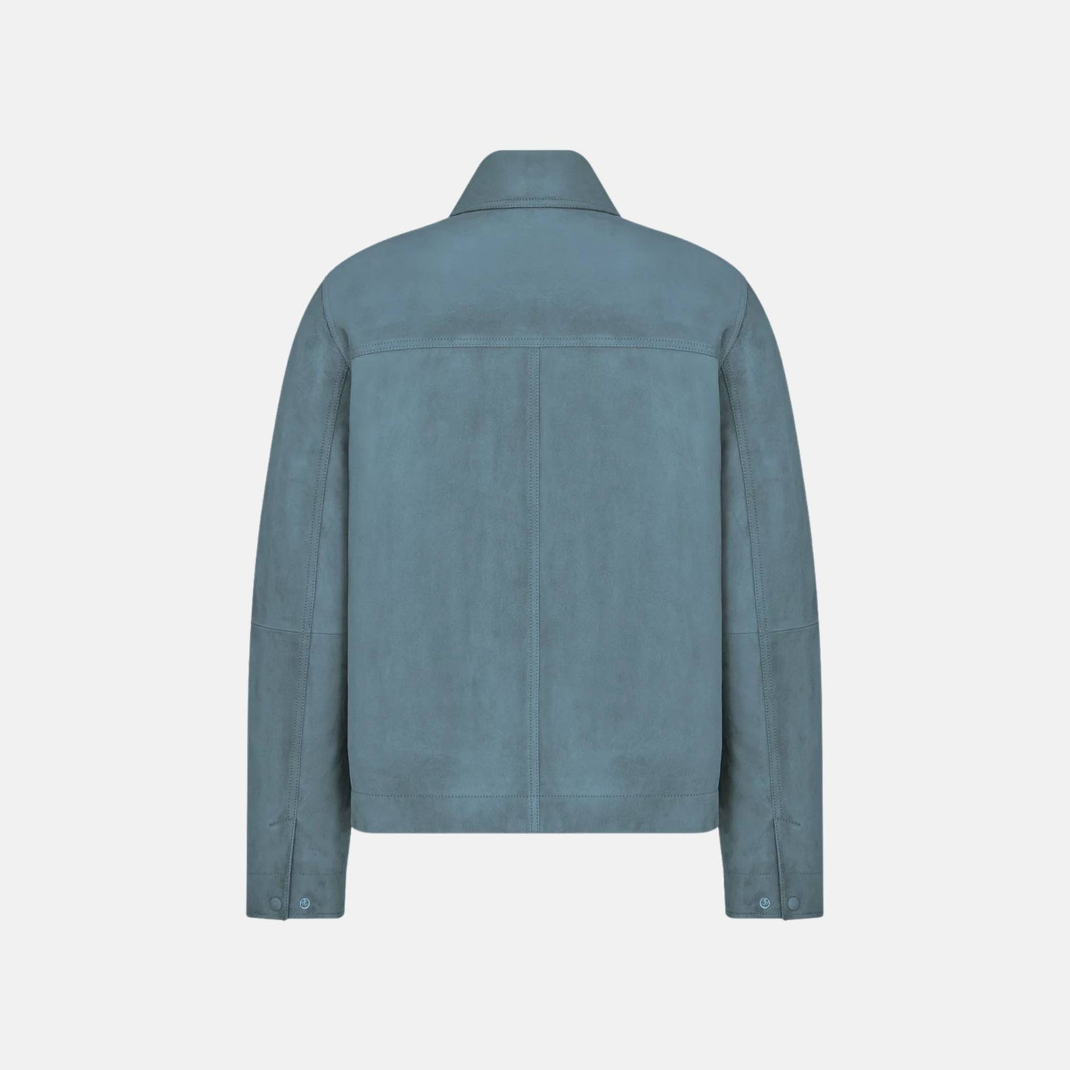 Dior Blouson Jacket In Lambskin, Light Blue, Back