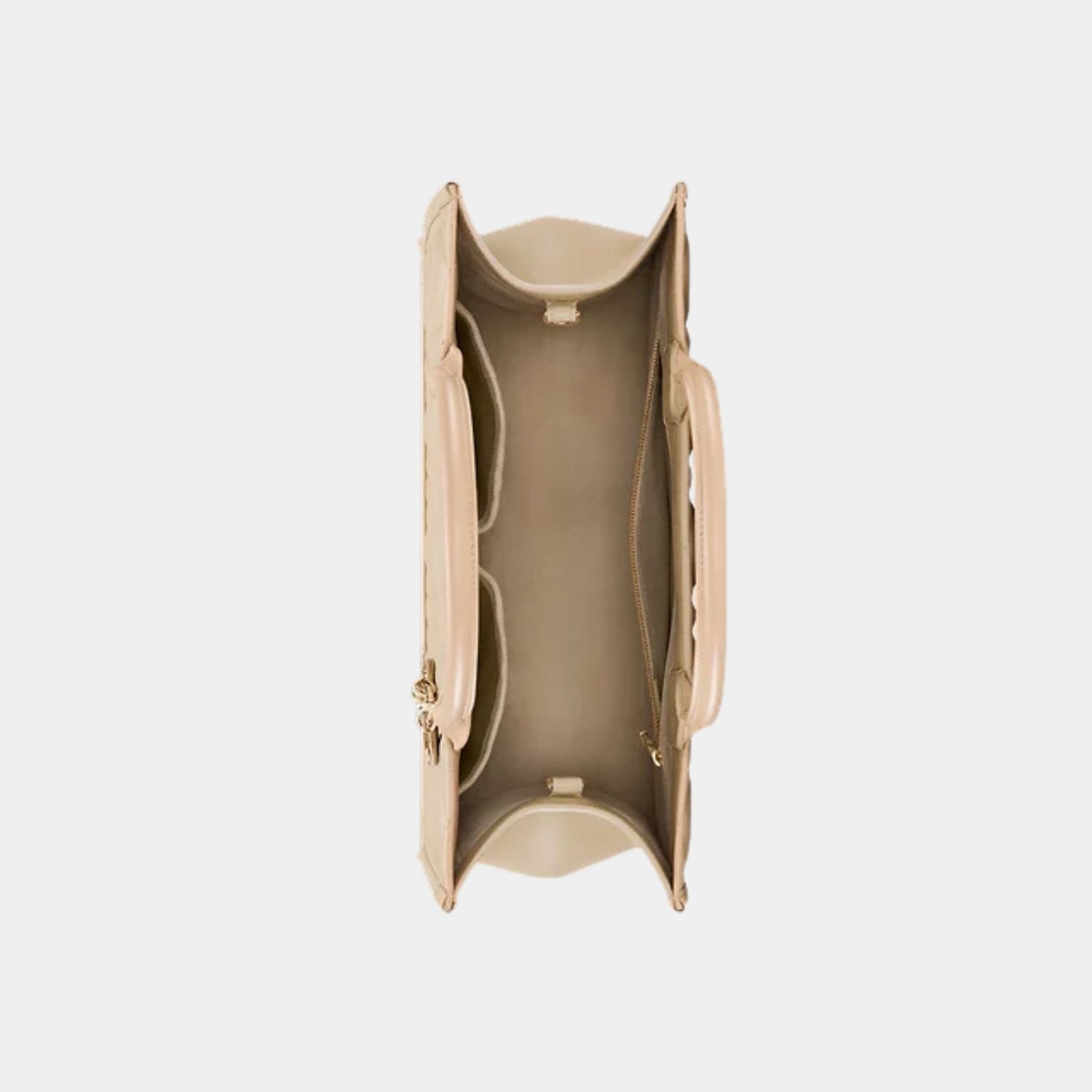 Dior Book Tote Medium Bag Macrocannage Calfskin, Beige, Top