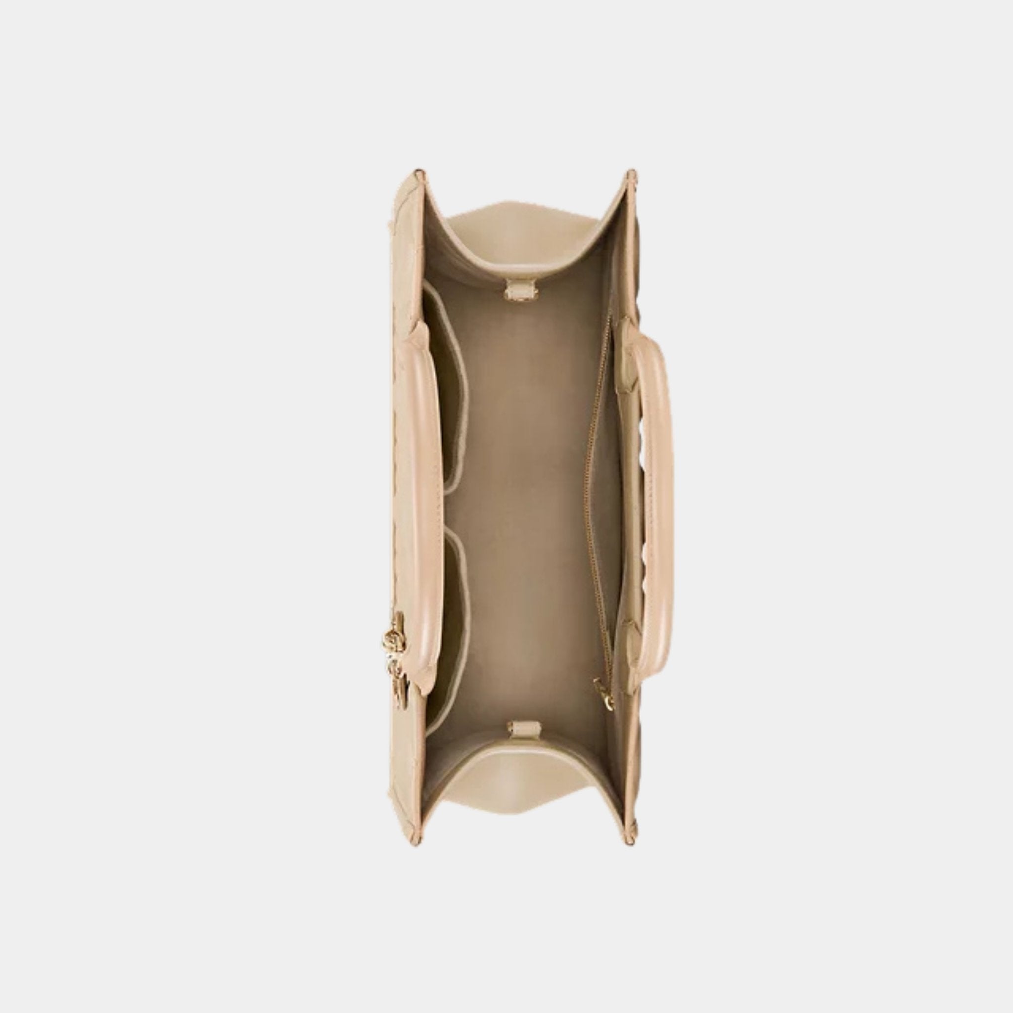 Dior Book Tote Medium Bag Macrocannage Calfskin, Beige, Top
