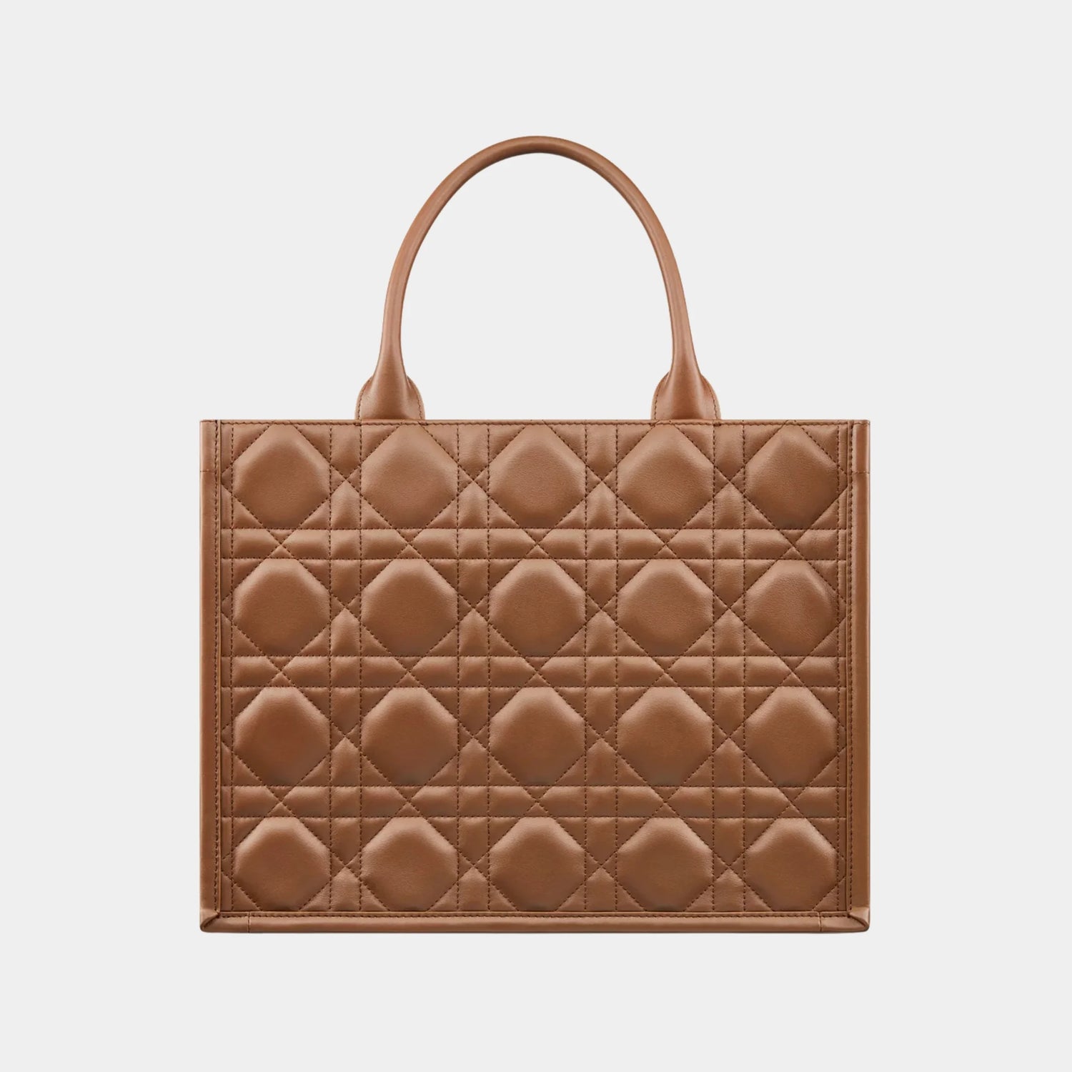 Dior Book Tote Medium Bag Macrocannage Calfskin, Camel, Back