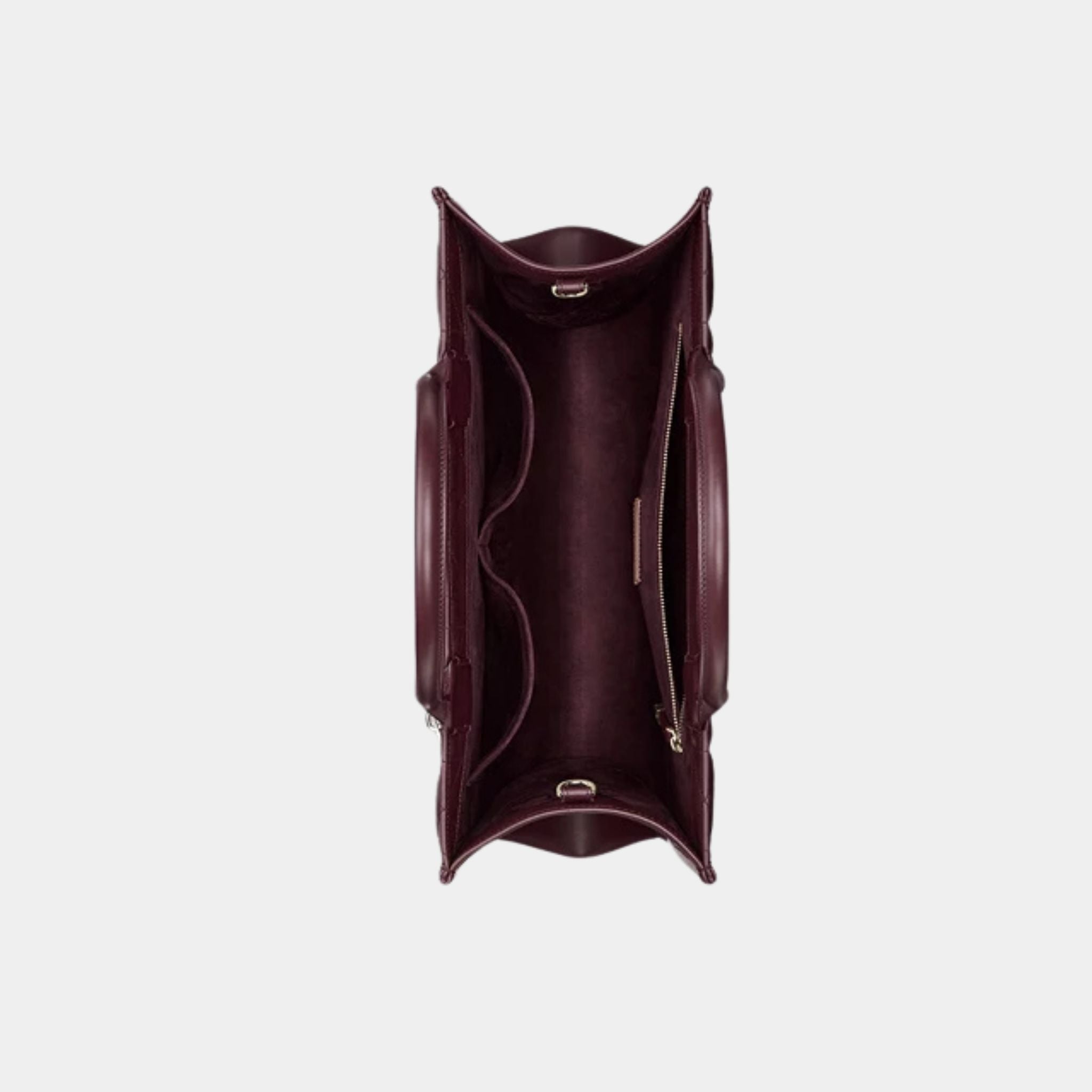 Dior Book Tote Medium Bag Macrocannage Calfskin, Plum, Top