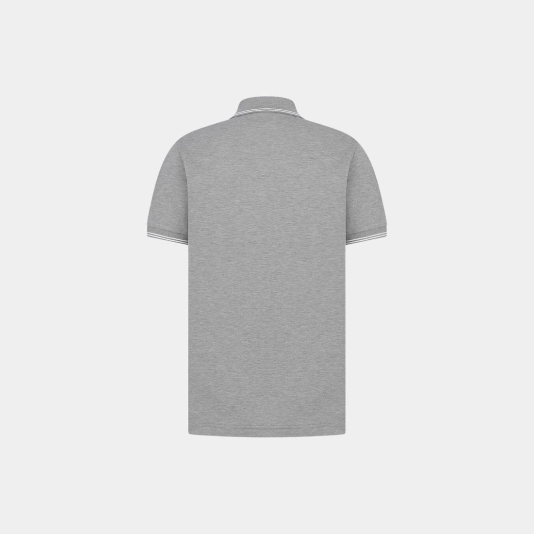 Dior CD Icon Polo Shirt In Cotton Pique, Gray, Back