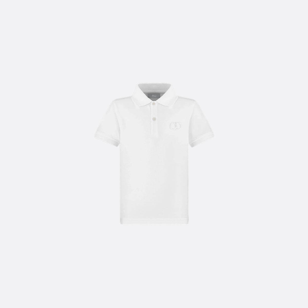 CD Icon Polo Shirt White Cotton Piqué