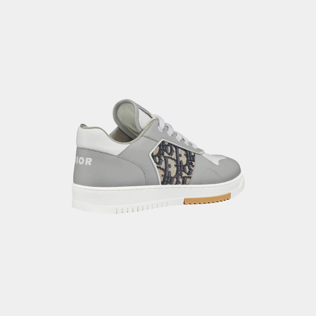 Dior Childrens B27 Uptown Low Sneaker in Calfskin, Gray, Back