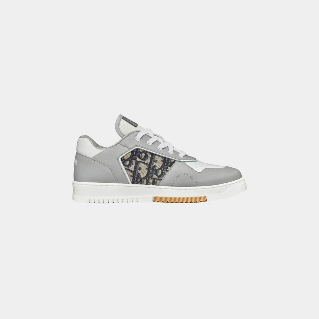 Dior Childrens B27 Uptown Low Sneaker in Calfskin, Gray, Side