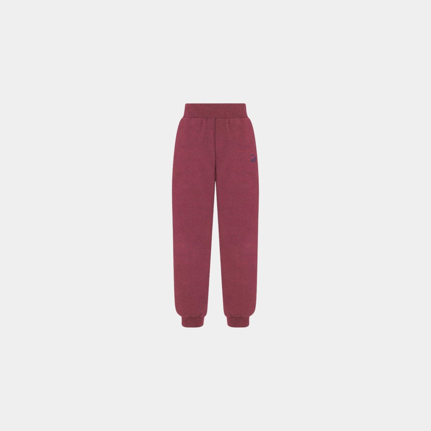 Dior Childrens Jogging Pants Heather Brushed Cotton Fleece, Burgundy, Front