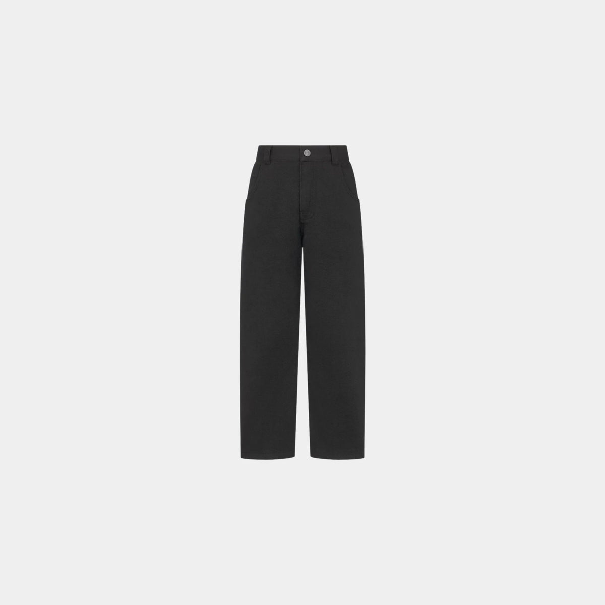Childrens Pants Black Cotton Gabardine