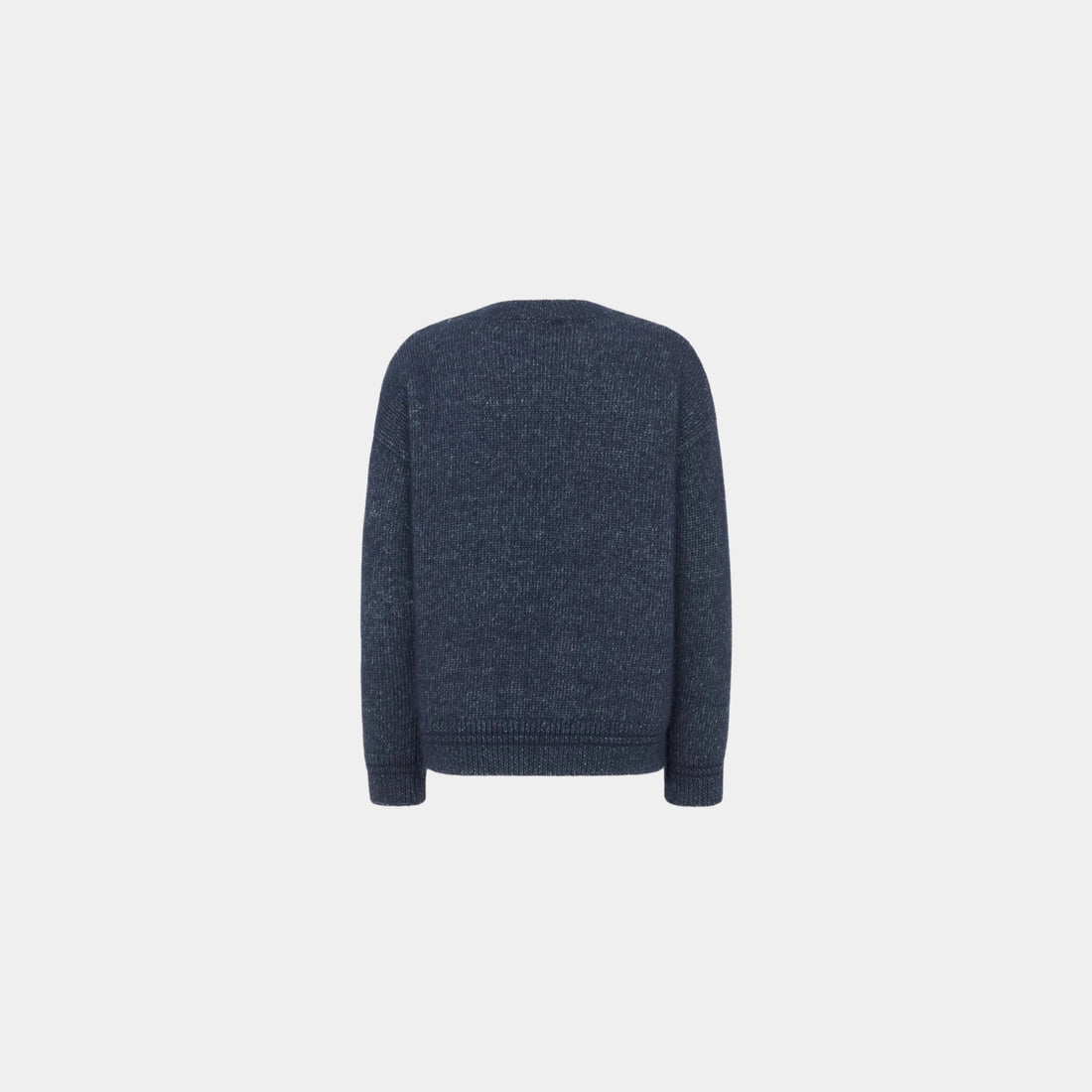 Dior Childrens Sweater Cotton, Wool and Alpaca Strand Knit, Navy Blue, Back