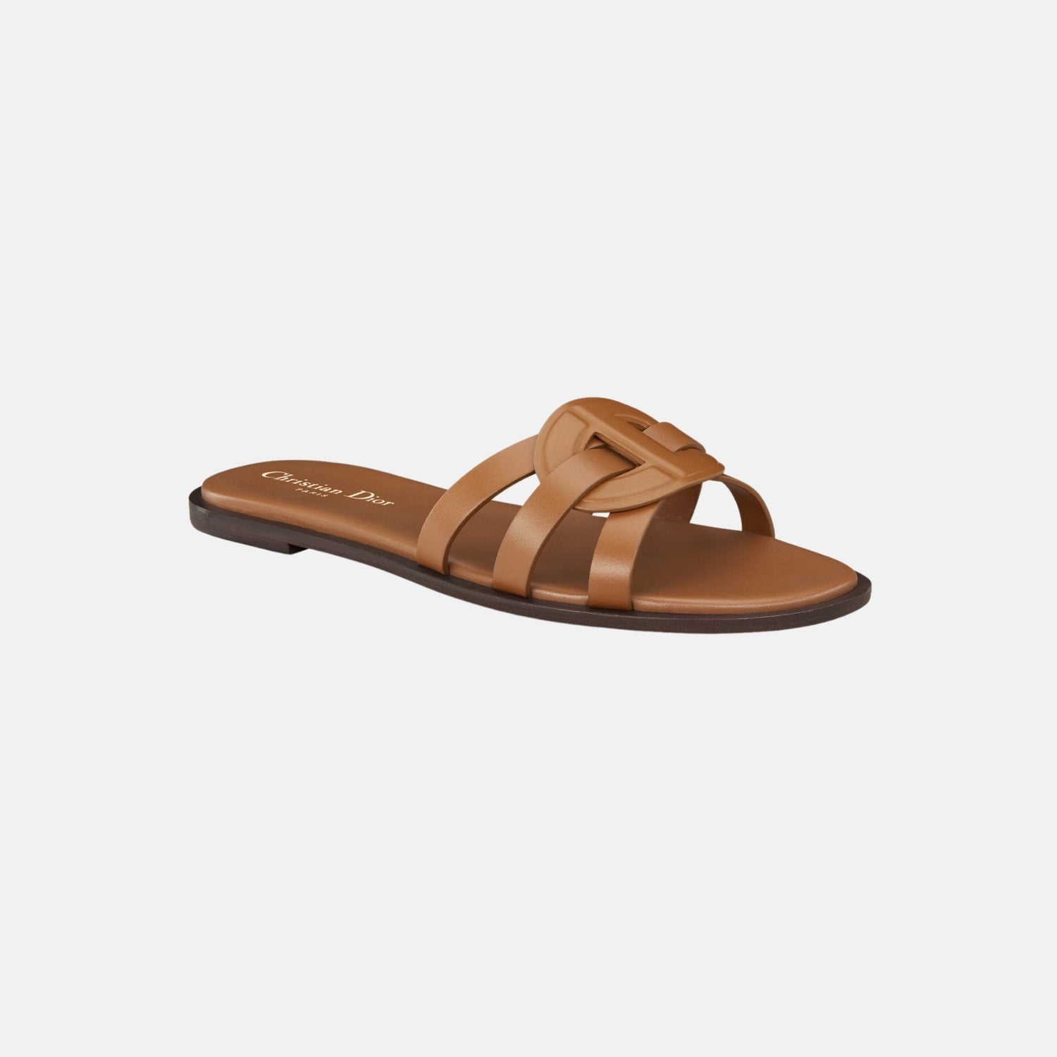Dior D Club Slide In Calfskin, Front