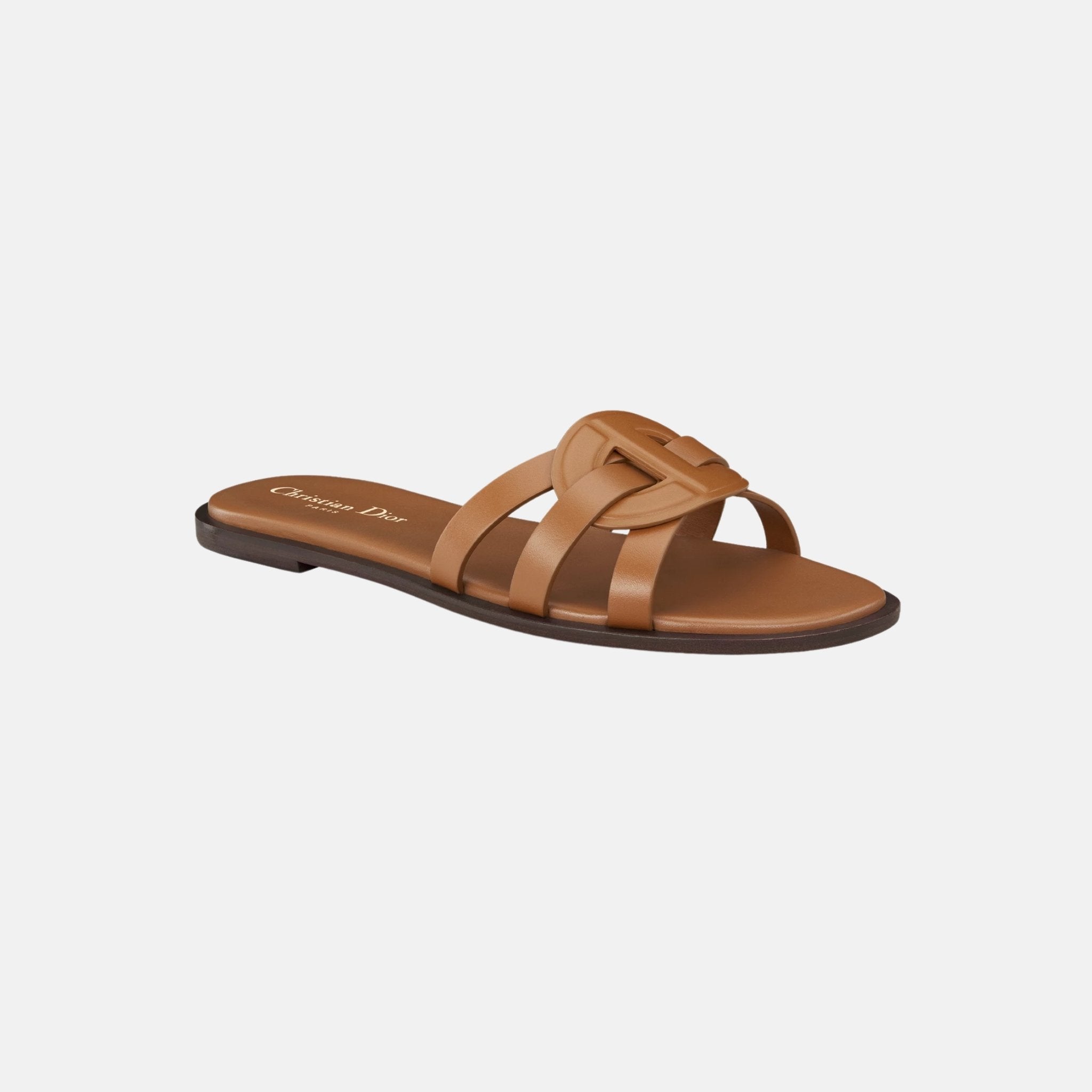 Dior D Club Slide In Calfskin, Front