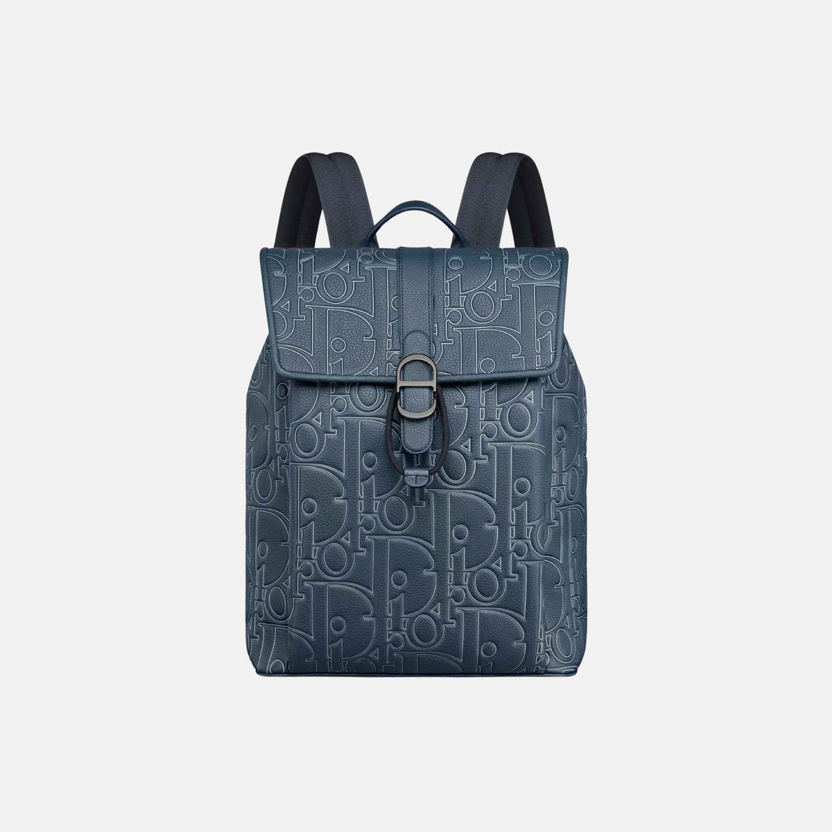 Daily Backpack with Flap in Outline and Grained Calfskin