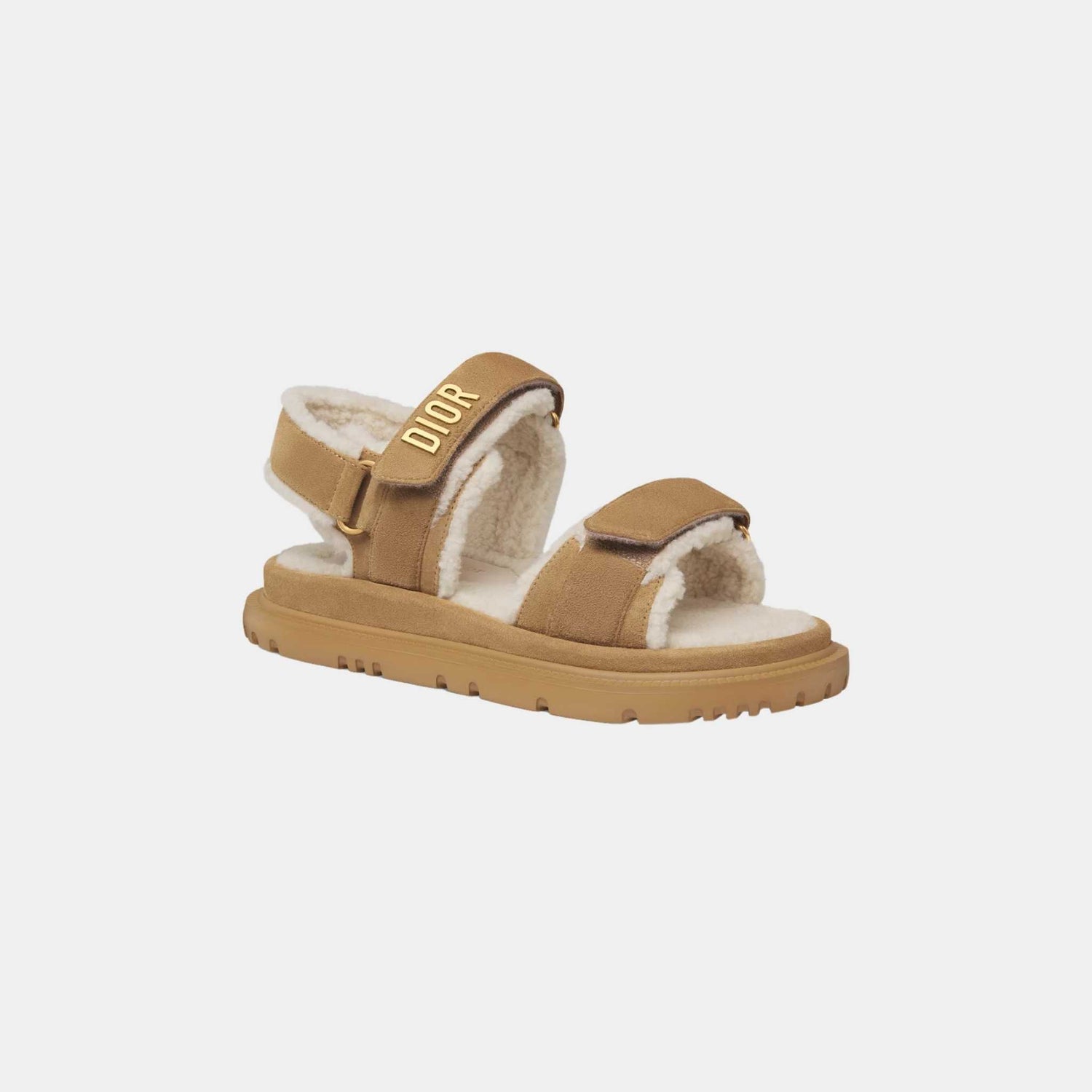 Dior Dioract Sandal Beige Suede Goatskin