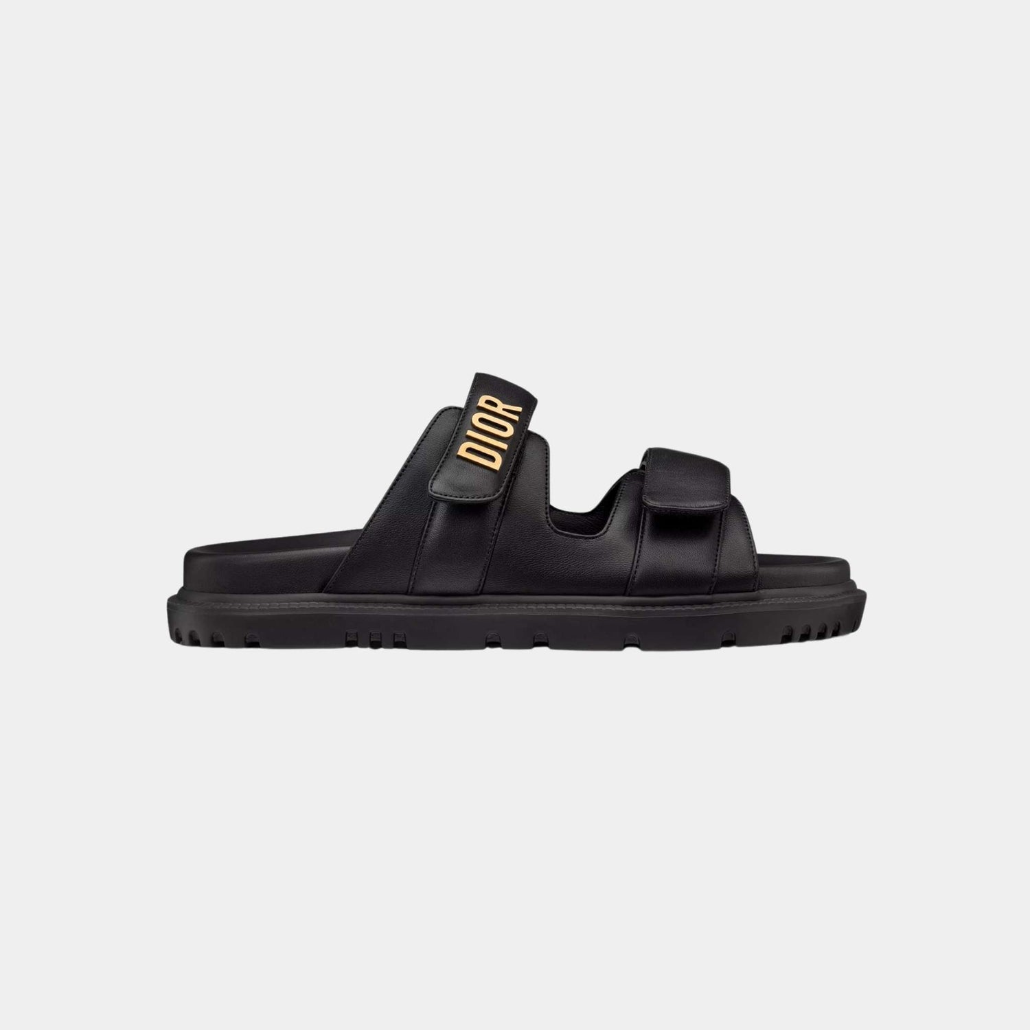 Dior Dioract Slide Black Lambskin,side