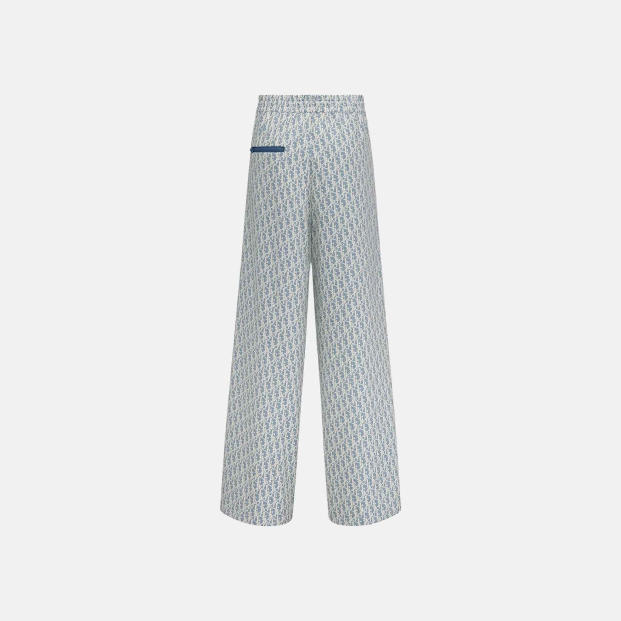 Dior Dioriviera Flared Pants In Dior Oblique Jacquard Technical Taffeta, Back