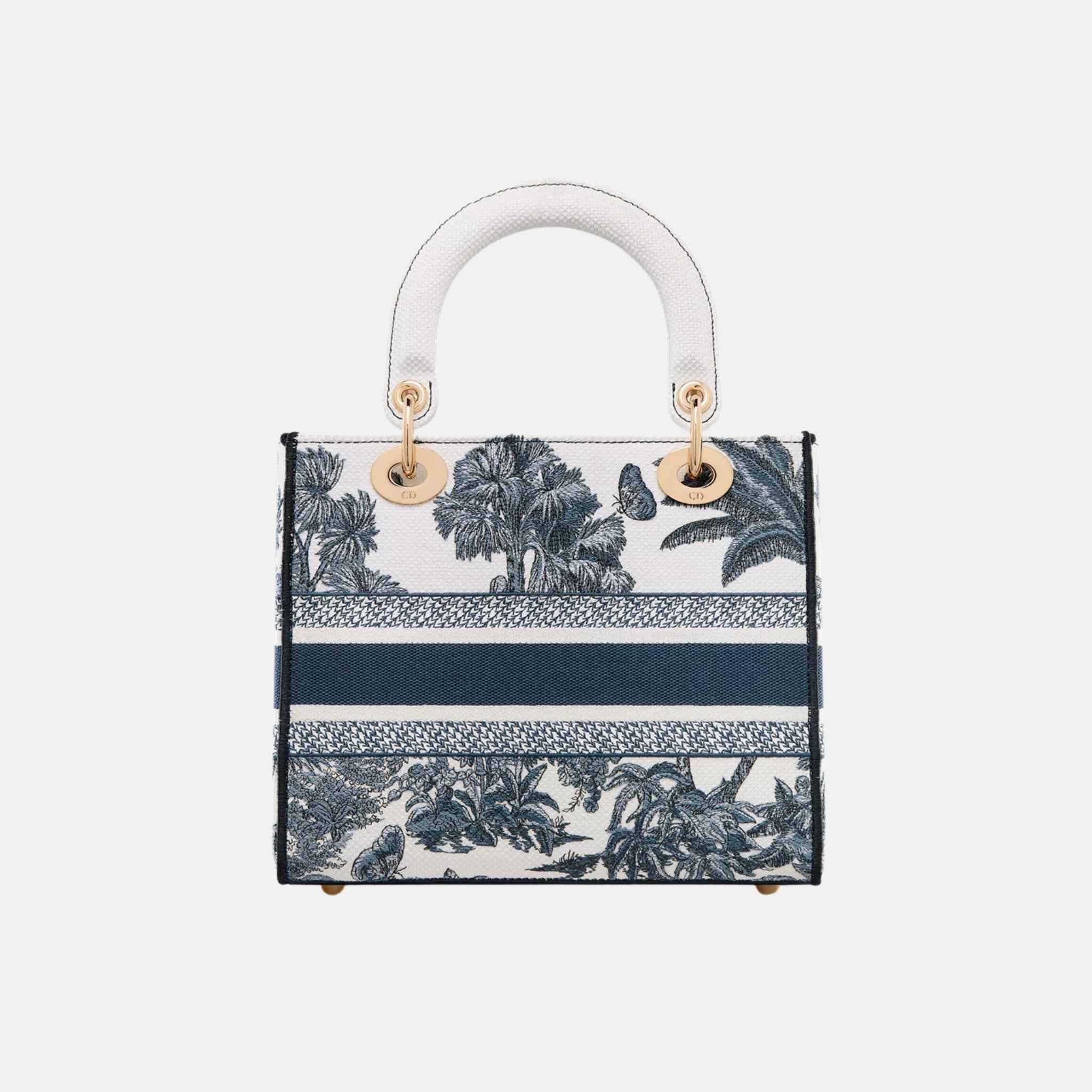 Dior Dioriviera Medium Lady D-Lite Bag in Toile de Jouy