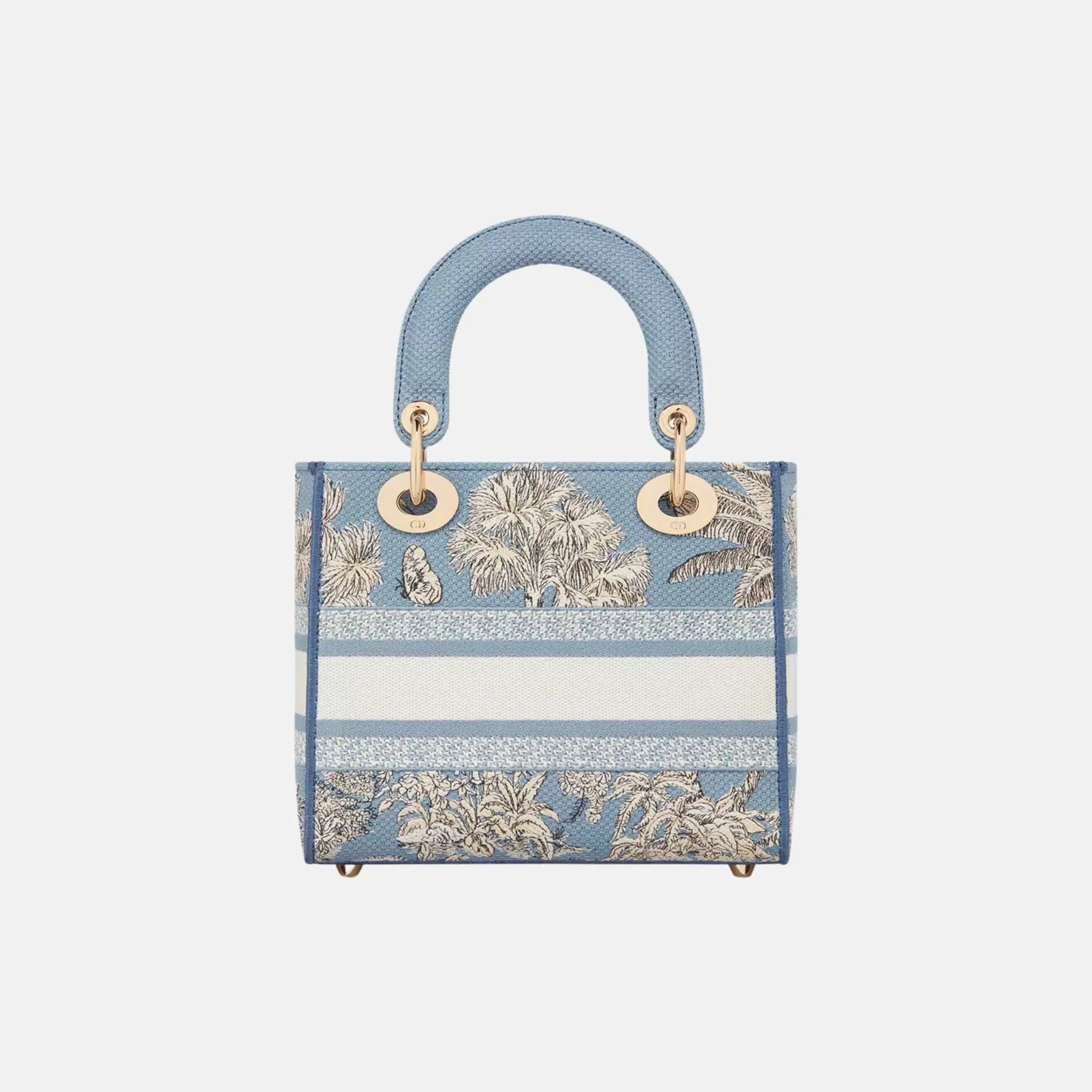 Dior Dioriviera Small Lady D-Lite Bag in Toile de Jouy Palms, Back
