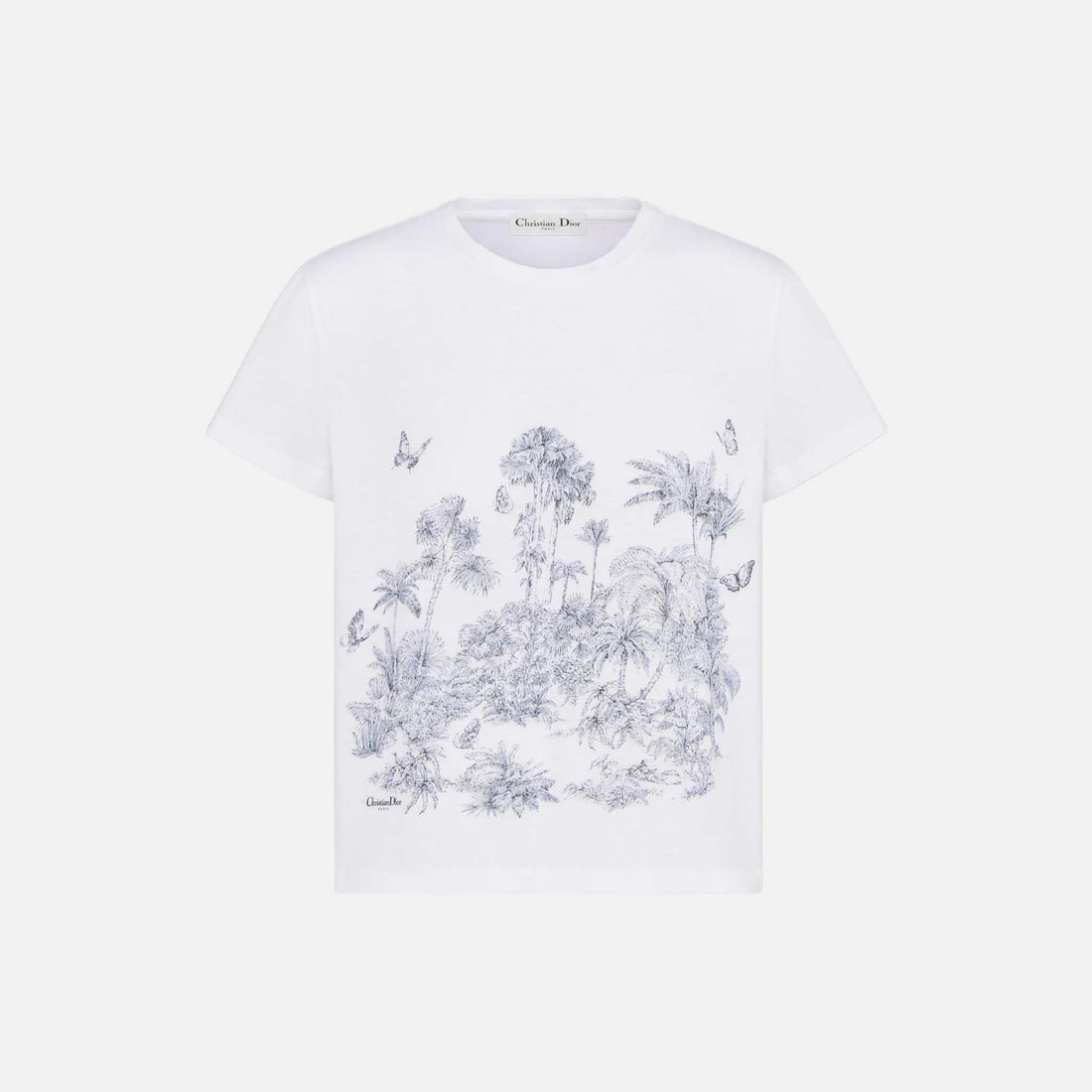 Dior Dioriviera T Shirt In Toile De Jouy Cotton And Linen Jersey, Front
