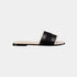 Dior Dway Slide Calfskin And Embroidered Cotton, Black, Side 