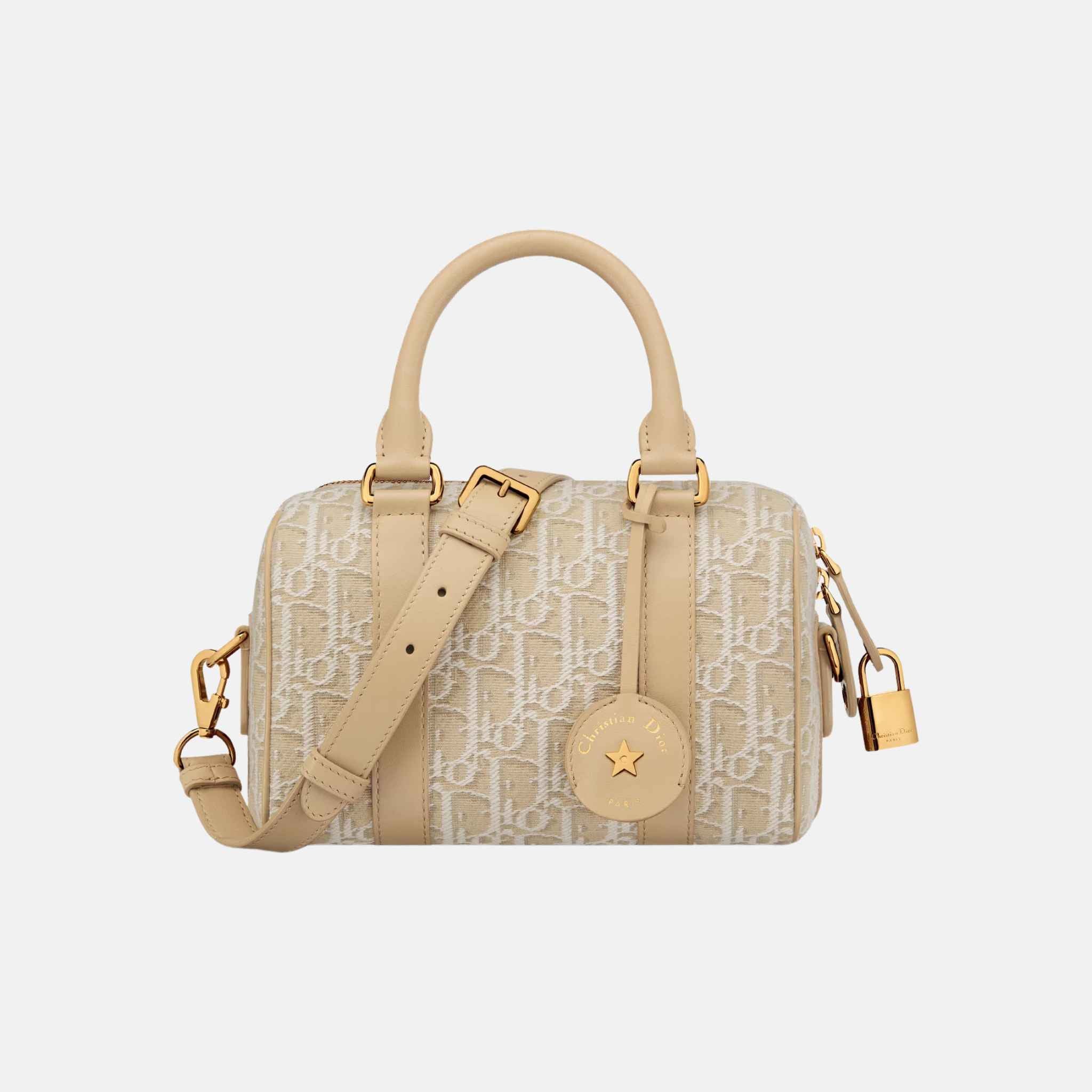 Dior Groove 20 Bag Dior Oblique Jacquard, Natural, Front