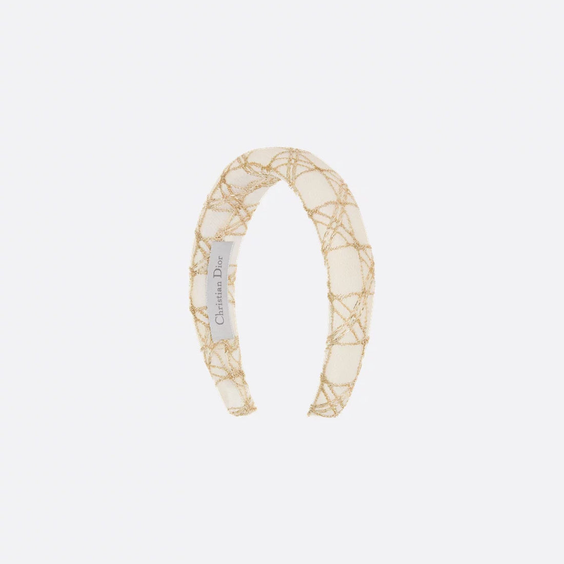Dior Headband Gold Tone Cannage Lace, Back