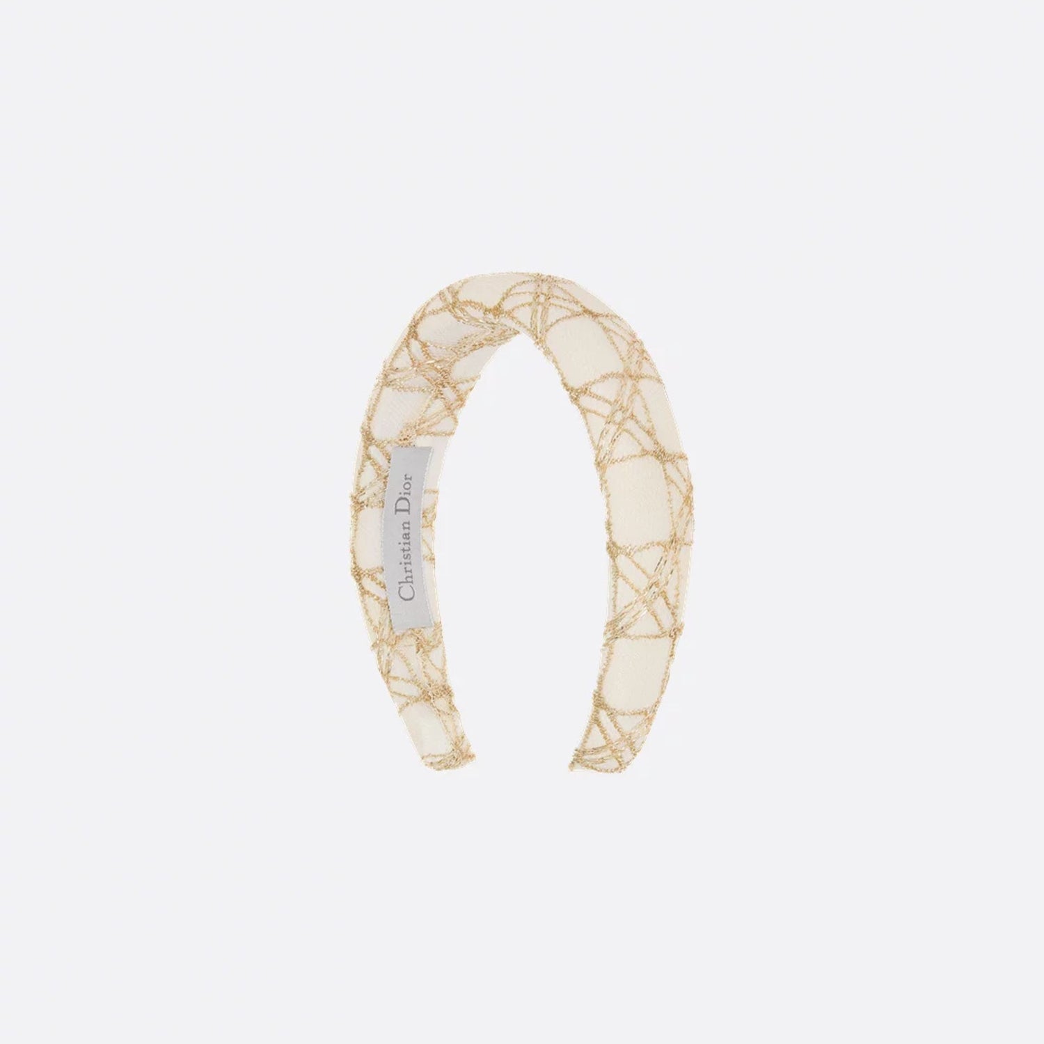 Dior Headband Gold Tone Cannage Lace, Back