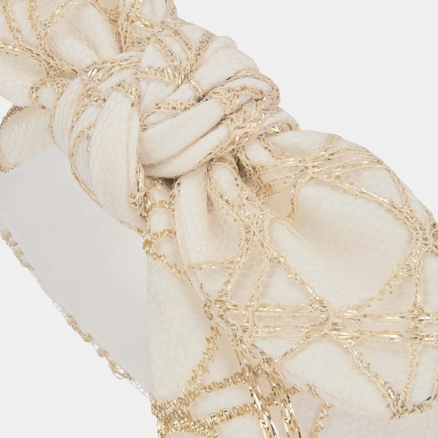 Headband Gold-Tone Cannage Lace, Close