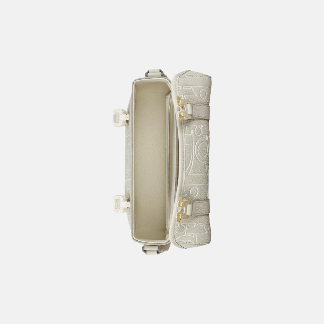 alt
حقيبة Dior Hit The Road Messenger بغطاء من جلد بتأثير محيطي وجلد العجل، بيج، من الداخل