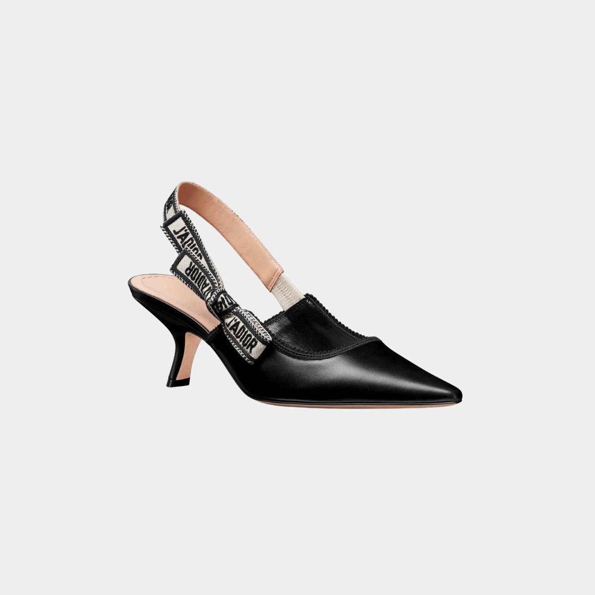 حذاء JAdior Slingback Pump من جلد العجل الأسود