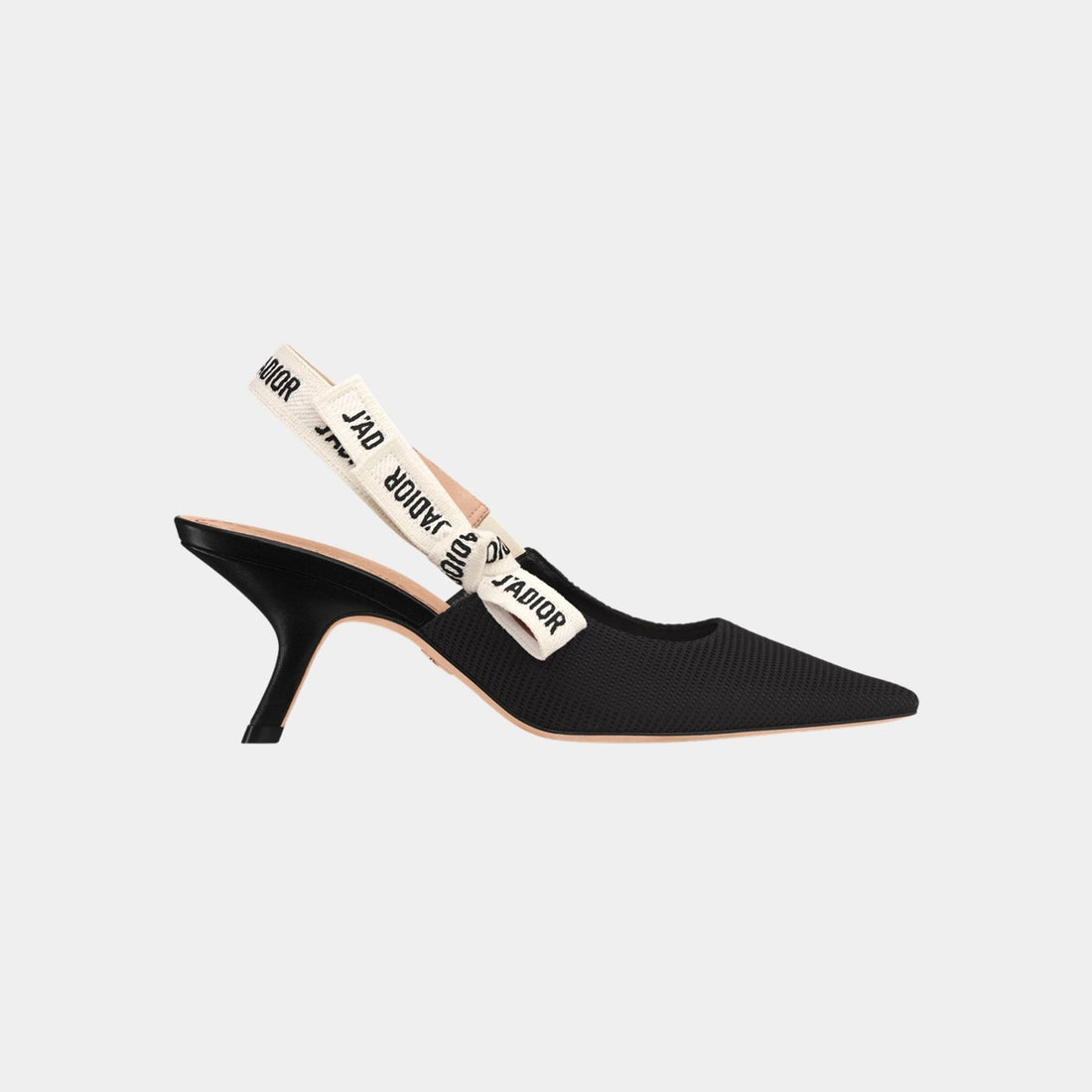 Dior J'Adior Slingback Pump Technical Fabric, Black, Side