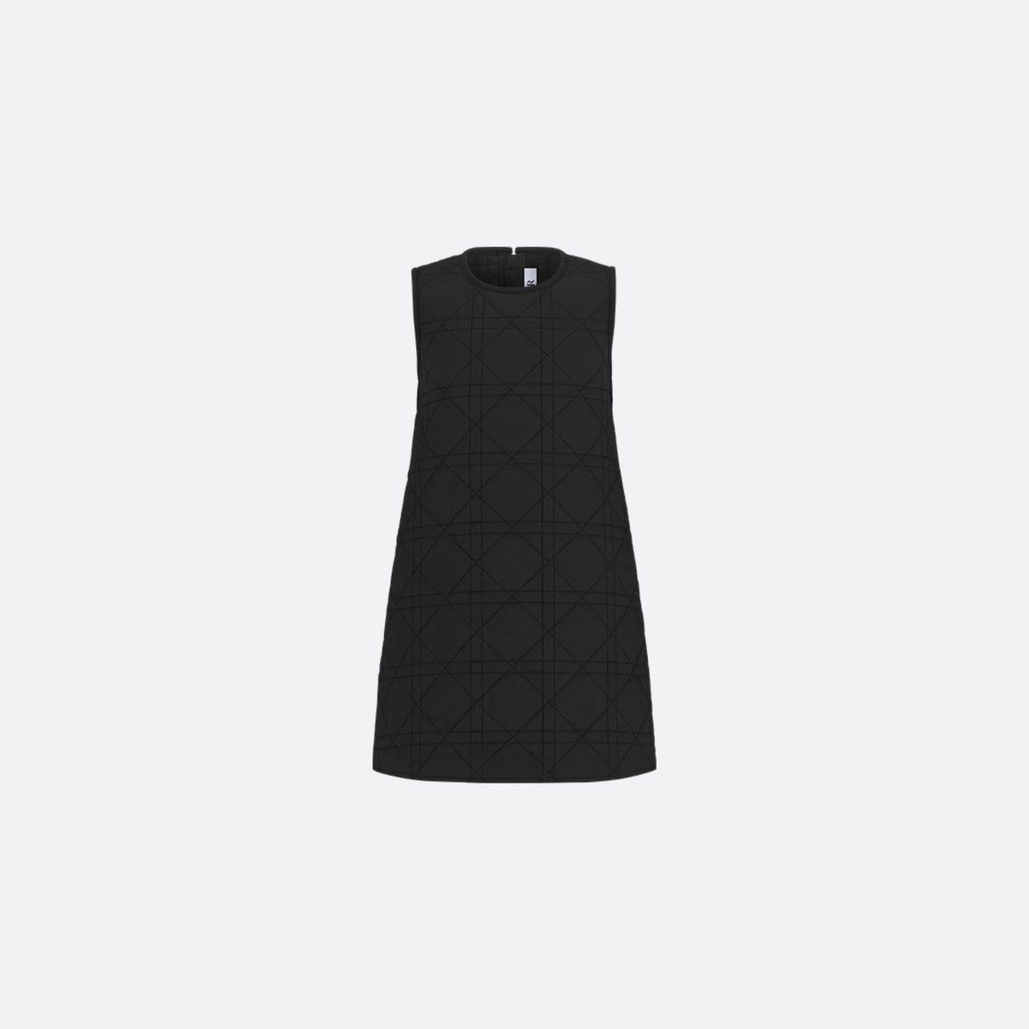 Dior Kids A-Line Dress Black Macrocannage Technical Fabric, Front